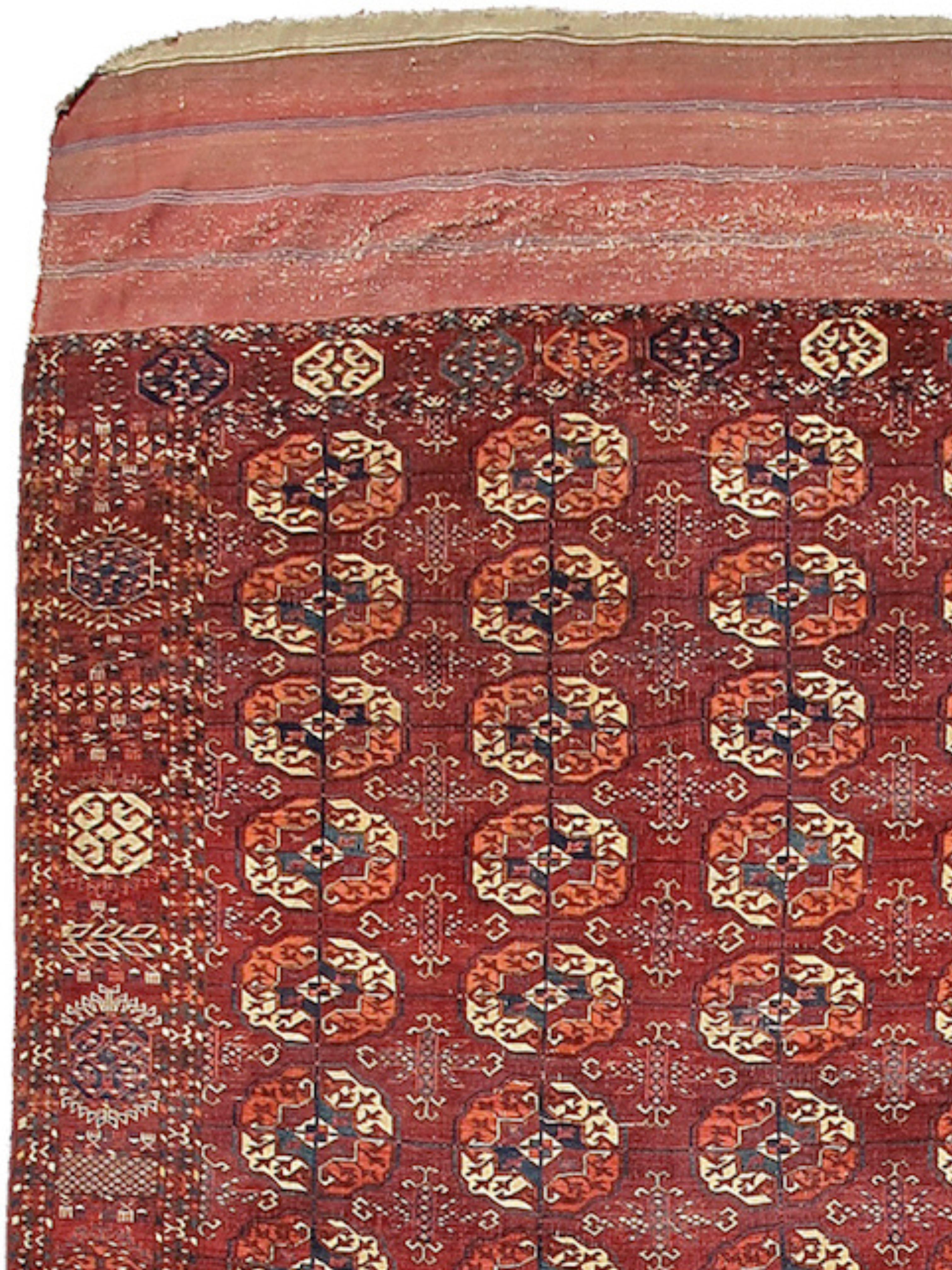 Turkmène Tapis principal de Tekke, 19e siècle en vente