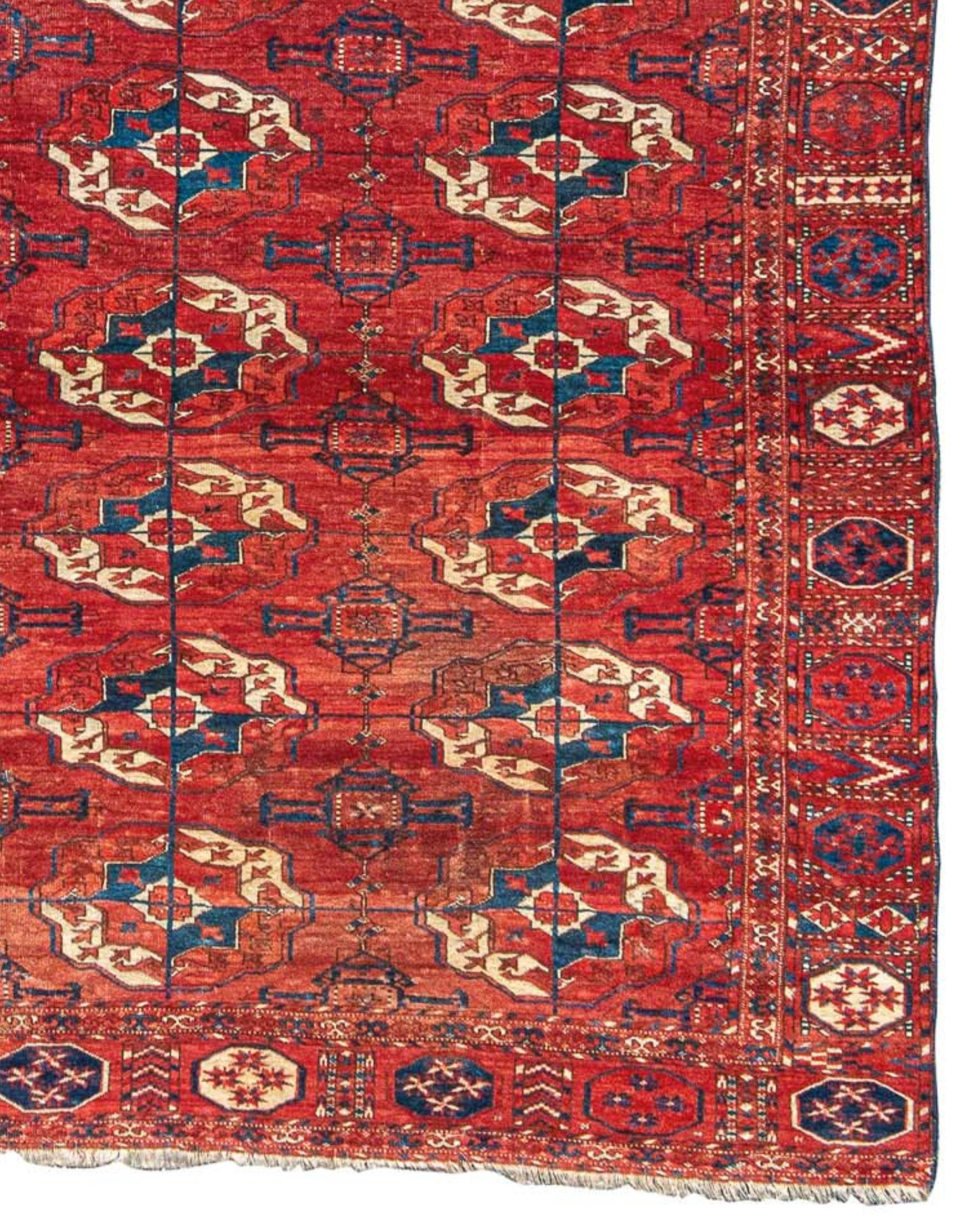 Tekke Main Carpet, 19th century In Good Condition For Sale In San Francisco, CA