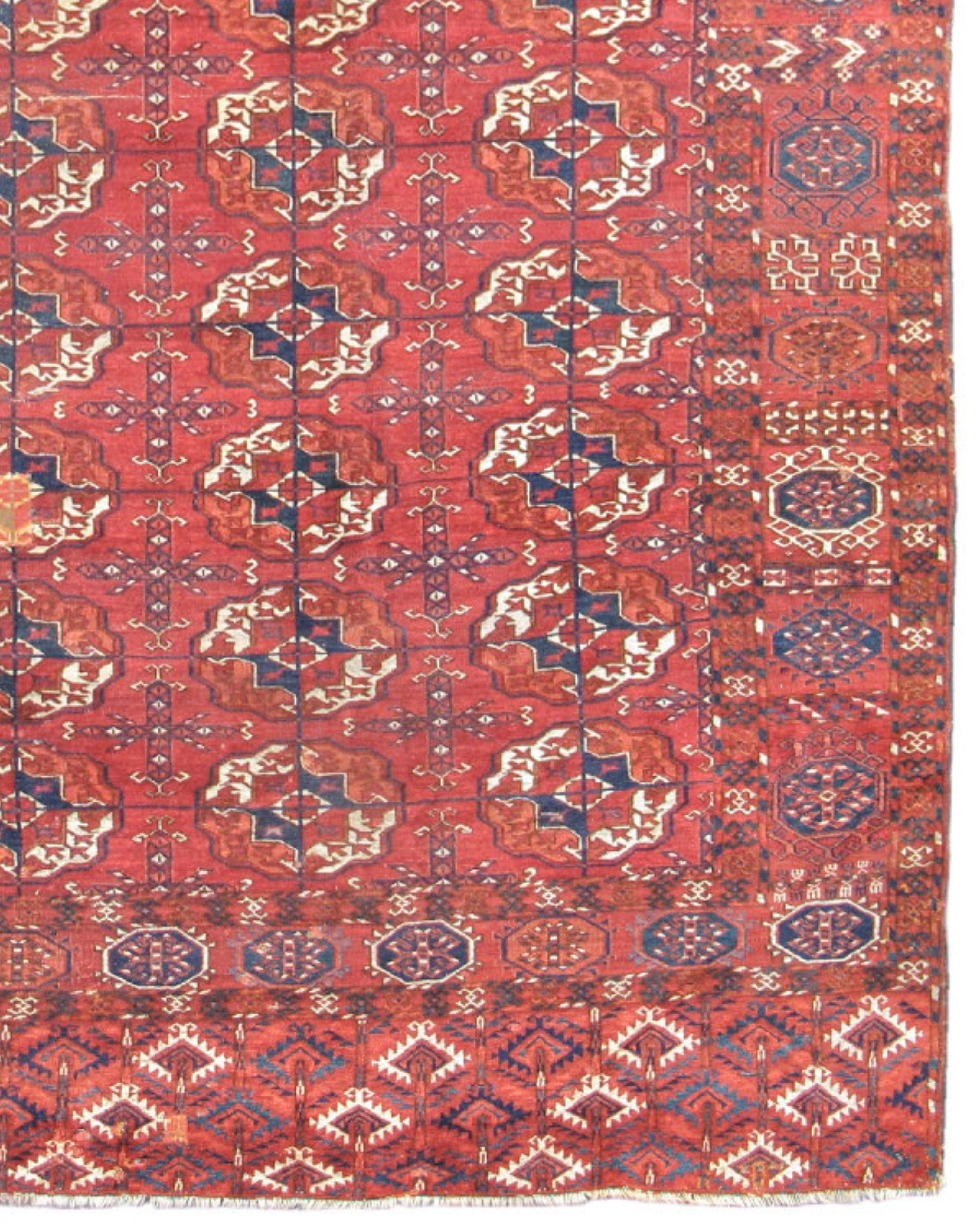 Tekke Main Carpet, 19th Century In Good Condition For Sale In San Francisco, CA
