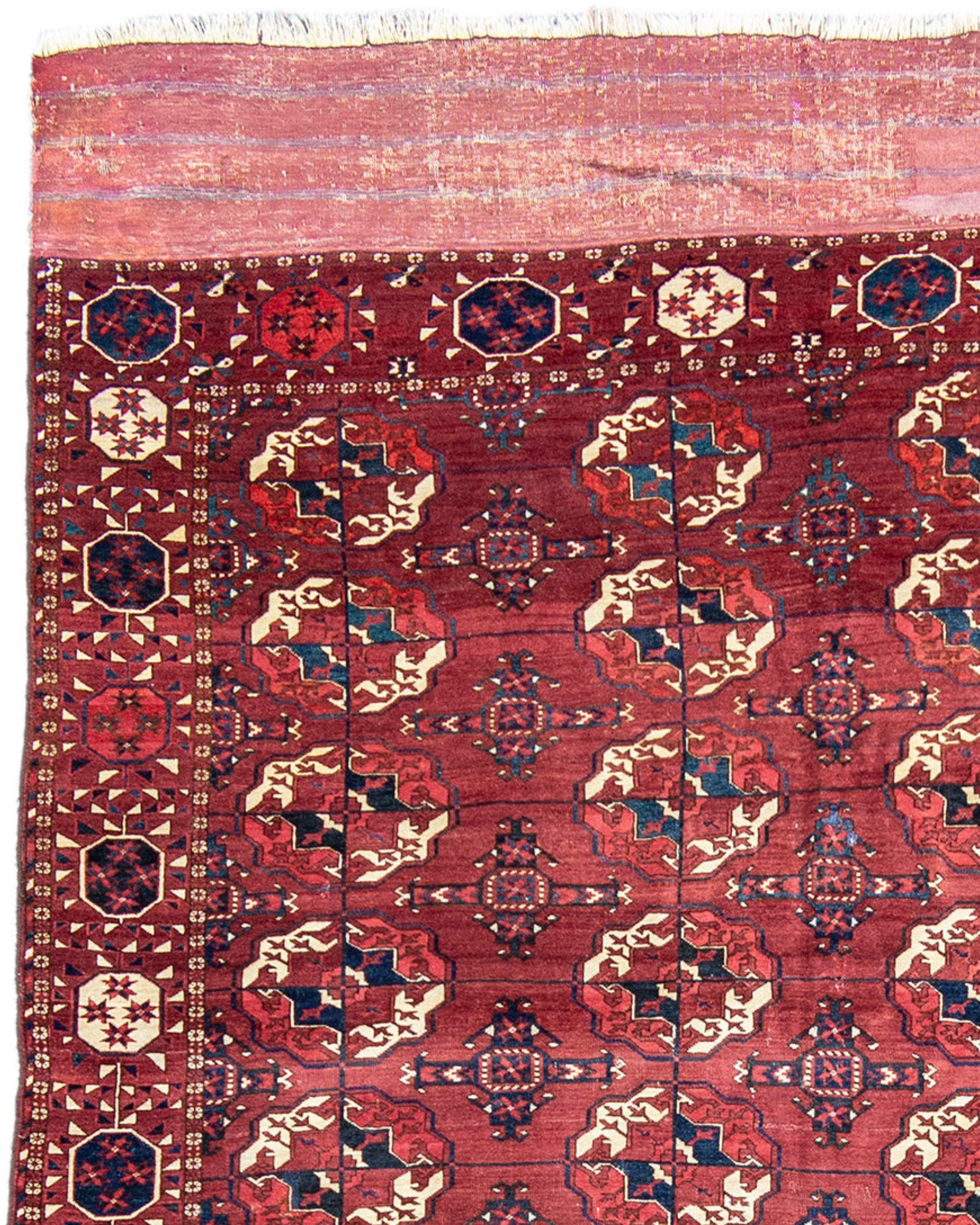 Hand-Knotted Tekke Main Carpet, 3rd Quarter 19th Century For Sale