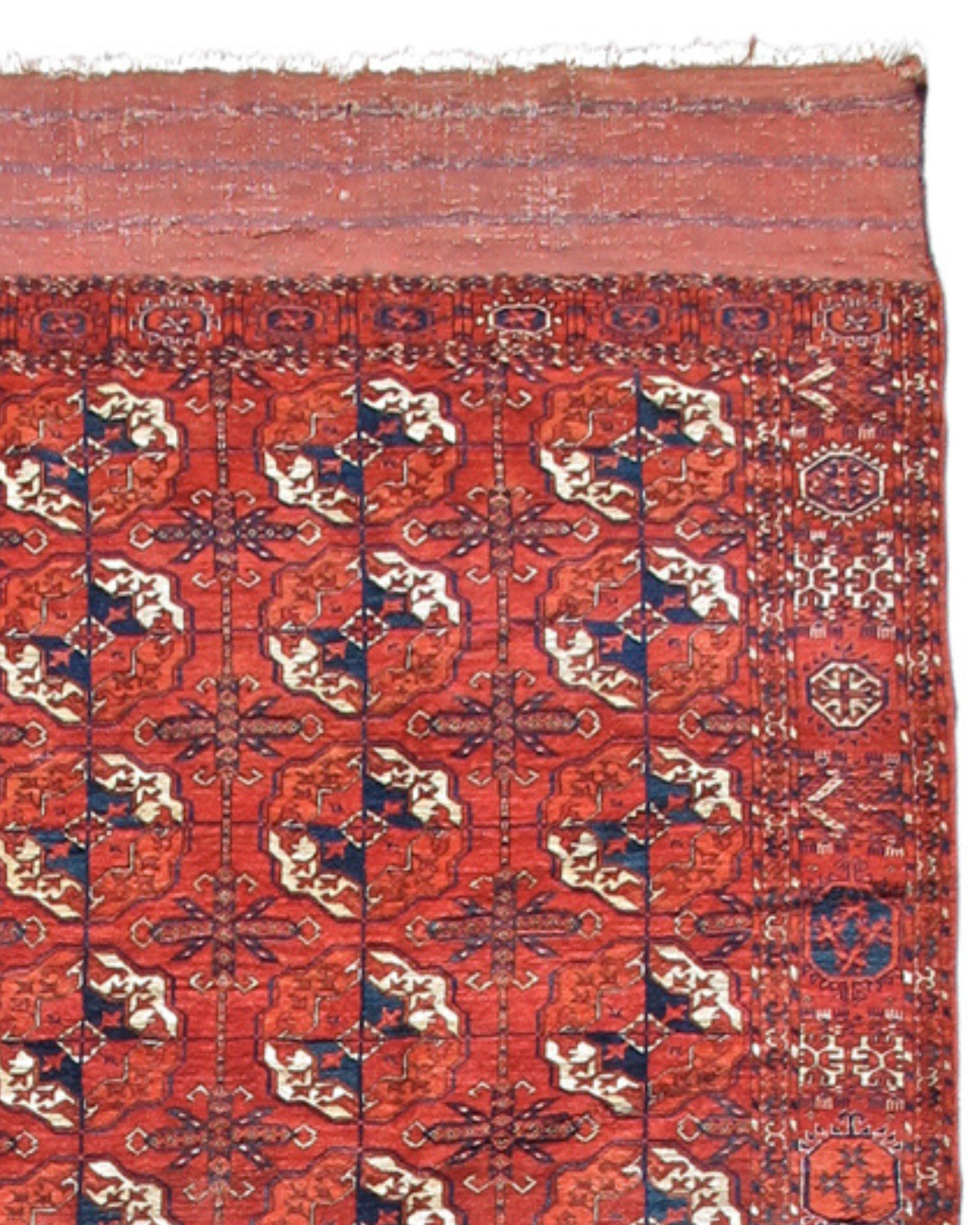 Antique Turkmen Tekke Main Carpet Rug, Mid-19th Century

Additional information:
Dimensions: 6'3