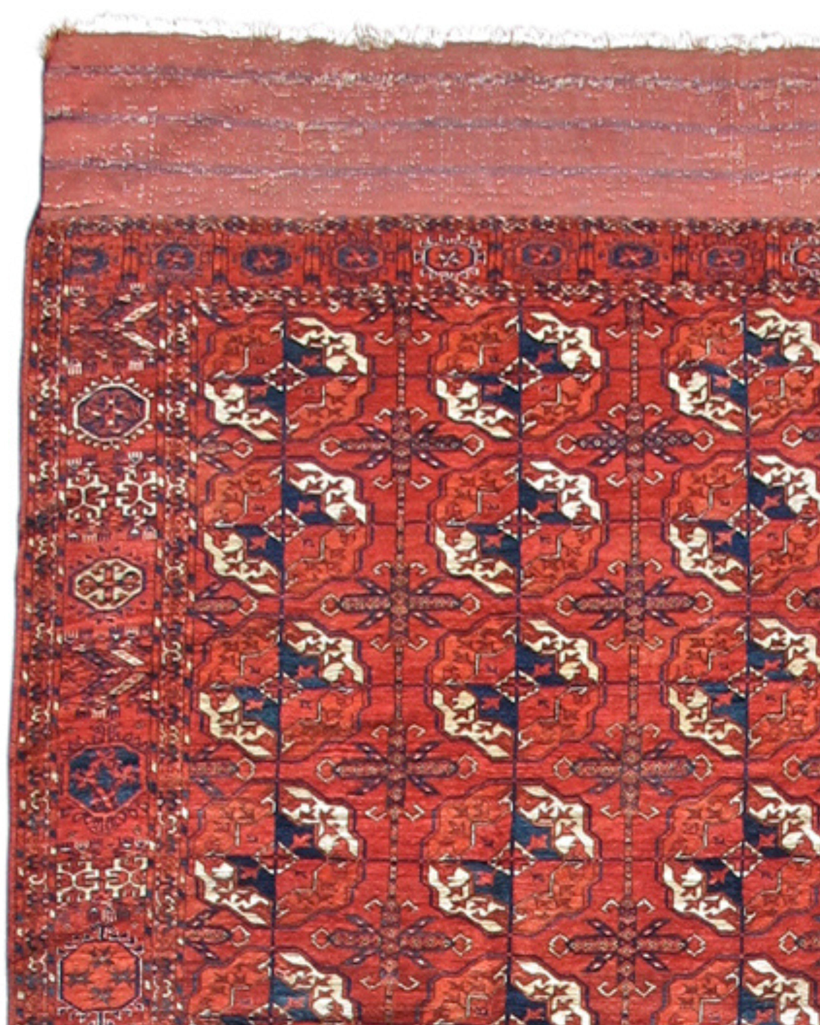 Turkmen Antique Tekke Main Carpet, Mid-19th Century For Sale