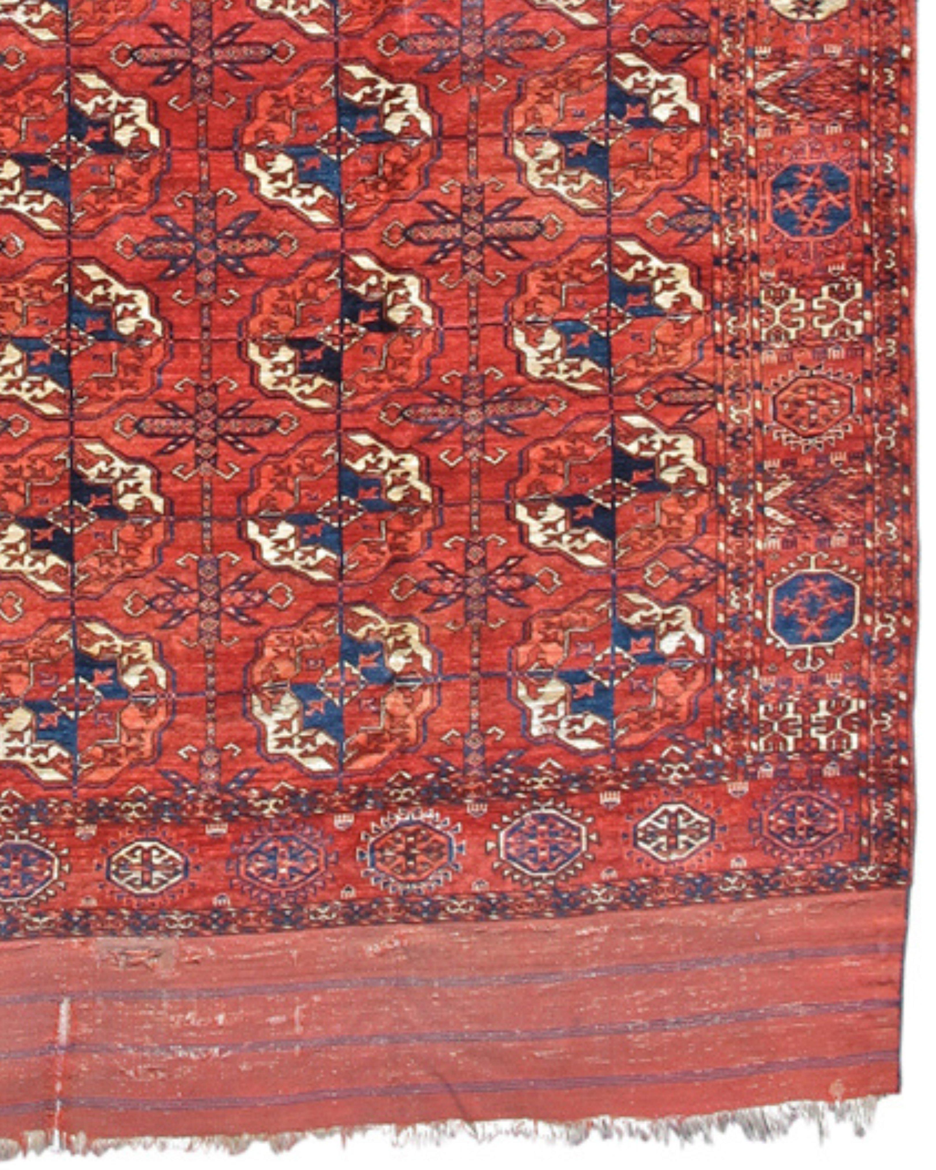 Antique Tekke Main Carpet, Mid-19th Century In Excellent Condition For Sale In San Francisco, CA