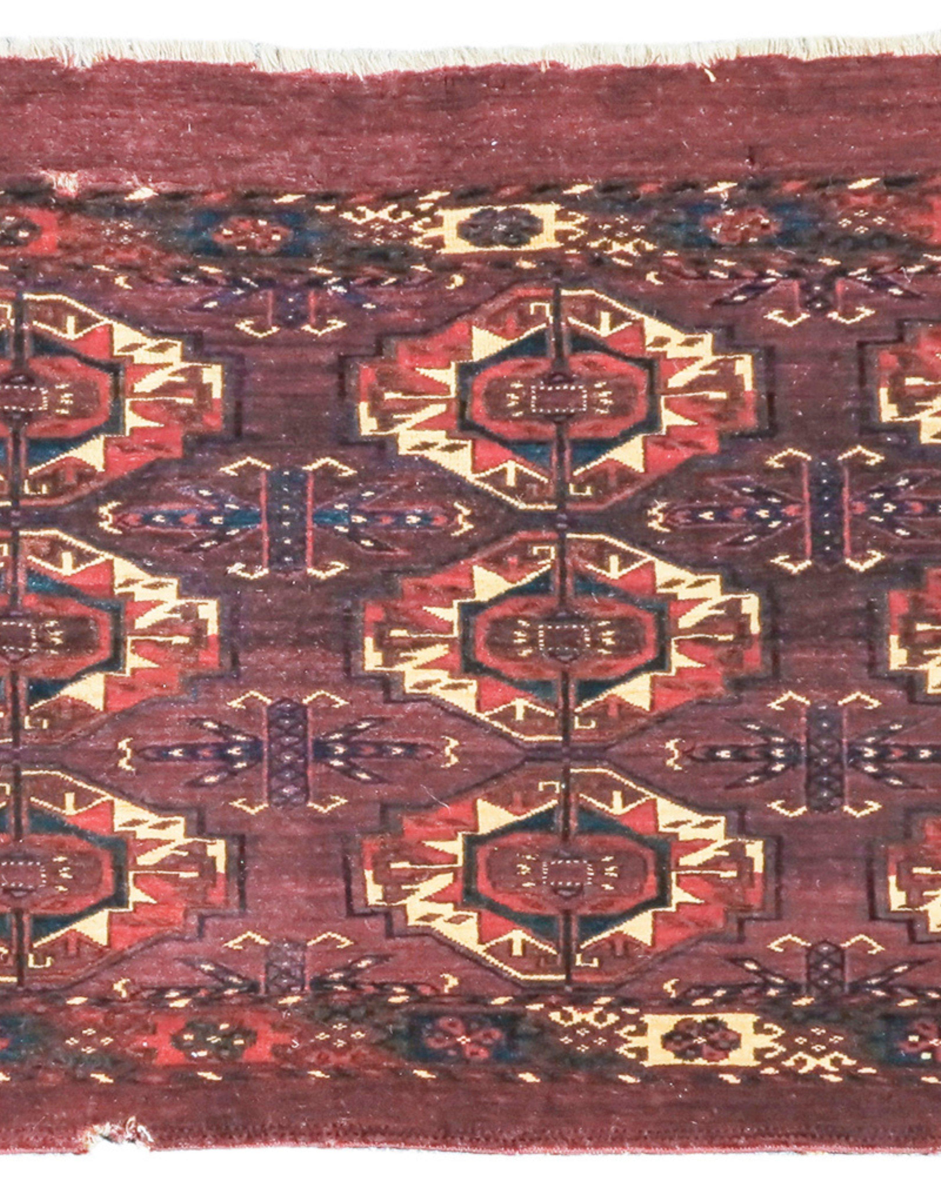 Hand-Knotted Tekke Torba Rug, 19th Century For Sale