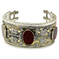Bracciale in corniola e argento di Tekke Turkoman