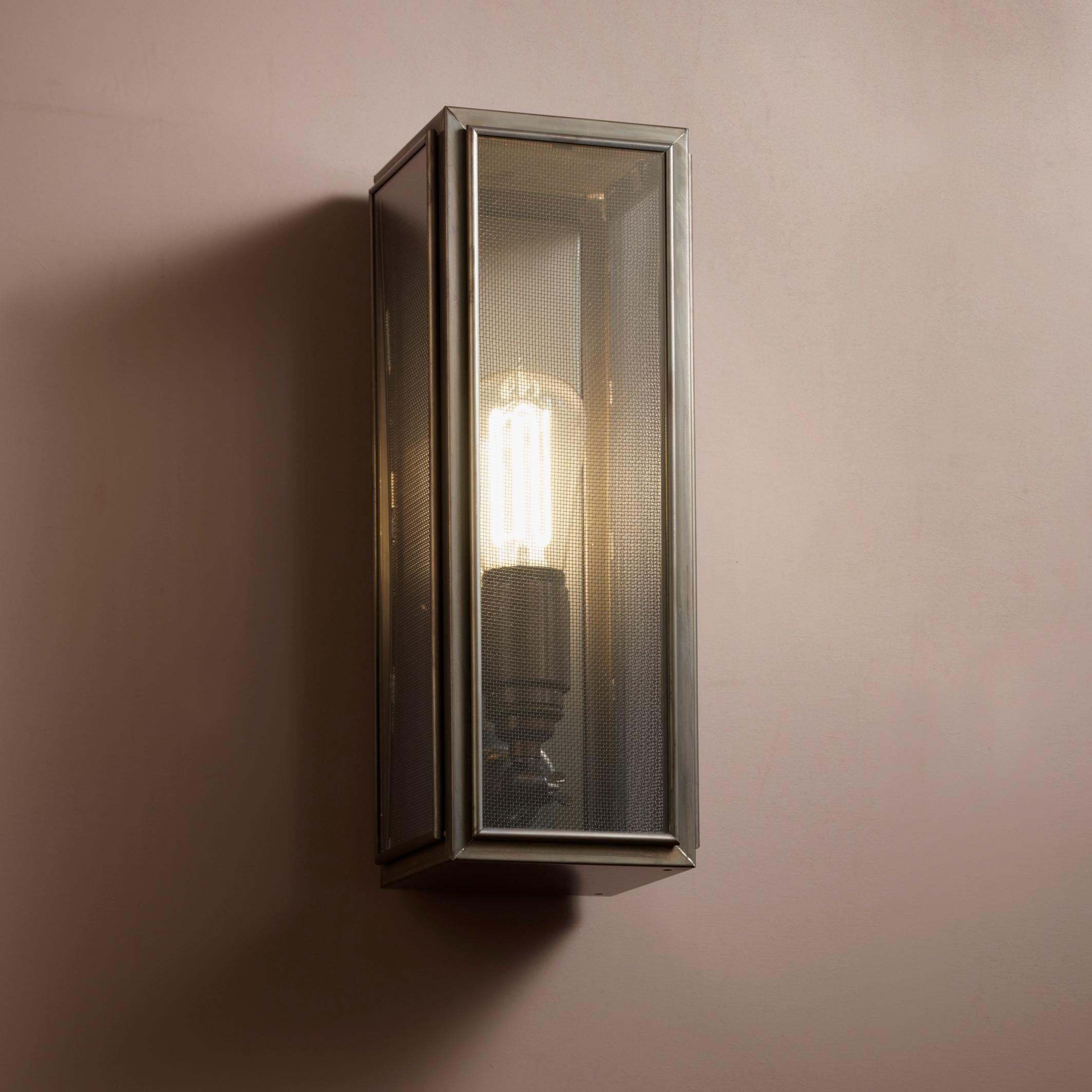 Belgian Tekna Annet Gauze-C Wall Light with Dark Bronze Finish and Clear Glass For Sale