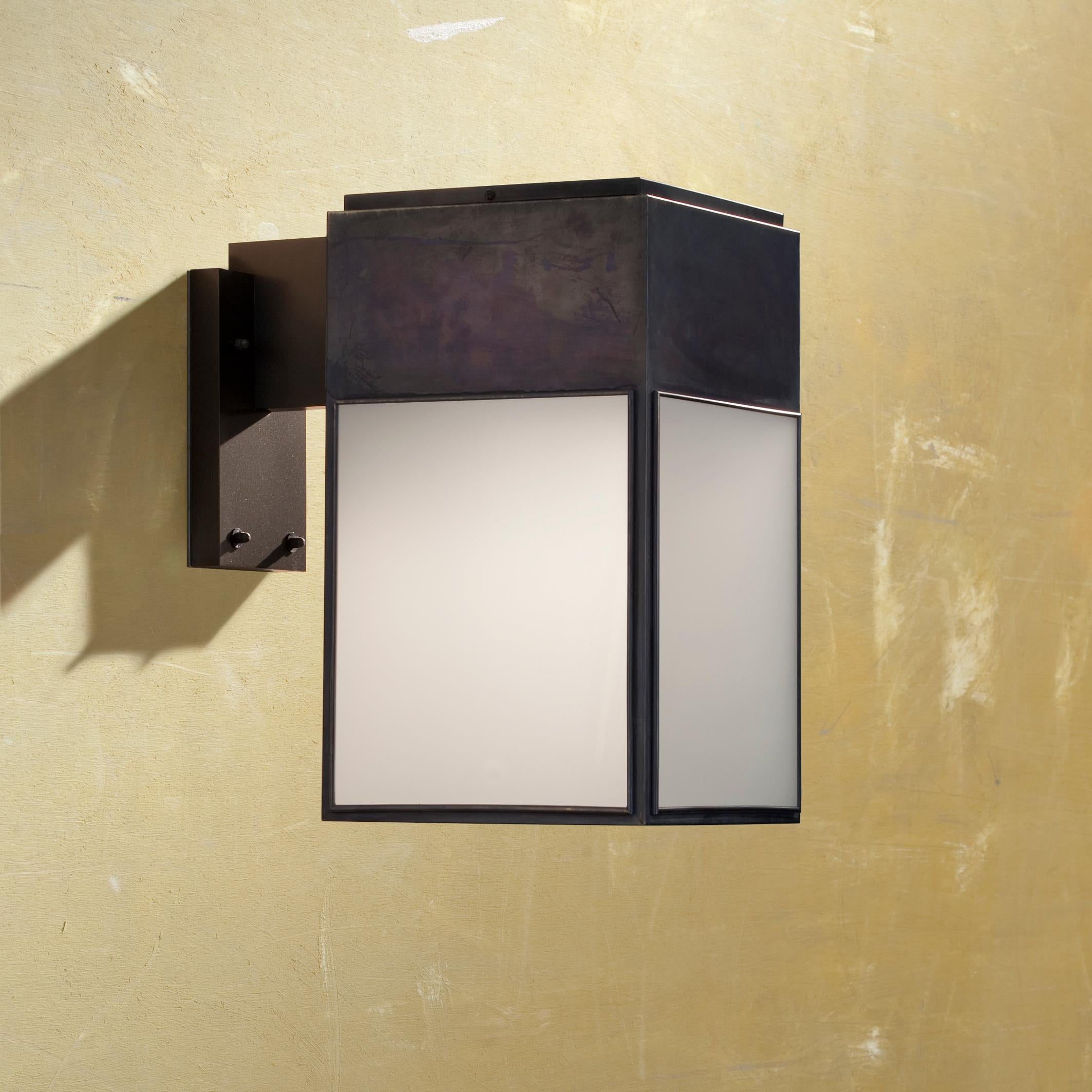 Modern Tekna Brooklyn Wall Light with Black Lacquer Finish and Frosted Glass