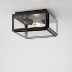 Tekna Chelsea Small Ceiling Light with Dark Bronze Finish and Clear Glass