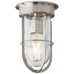 Tekna Docklight Ceiling Light with Brushed Nickel Finish and Clear Glass