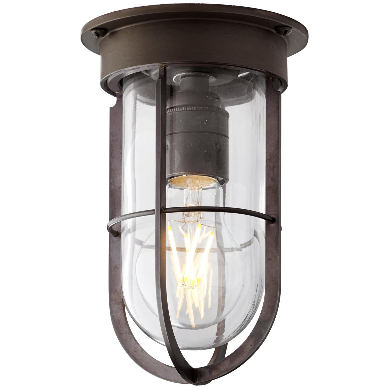 Tekna Docklight Ceiling Light with Dark Bronze Finish and Clear Glass