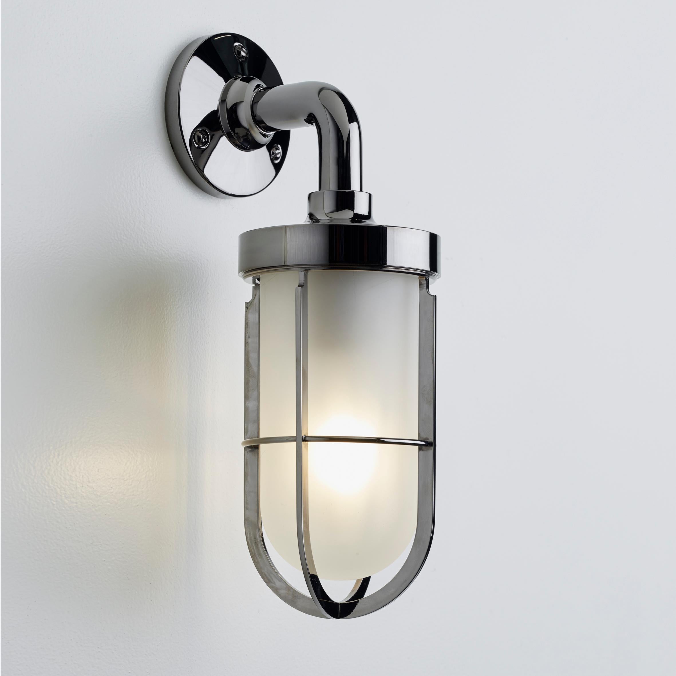 Belgian Tekna Docklight Wall Light with Polished Brass Finish and Clear Glass For Sale