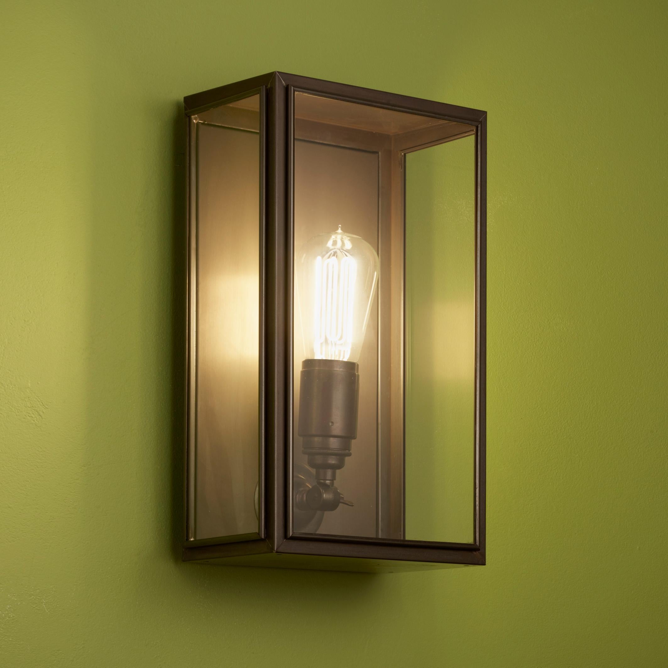 Contemporary Tekna Essex-C Wall Light with Dark Bronze Finish and Clear Glass For Sale