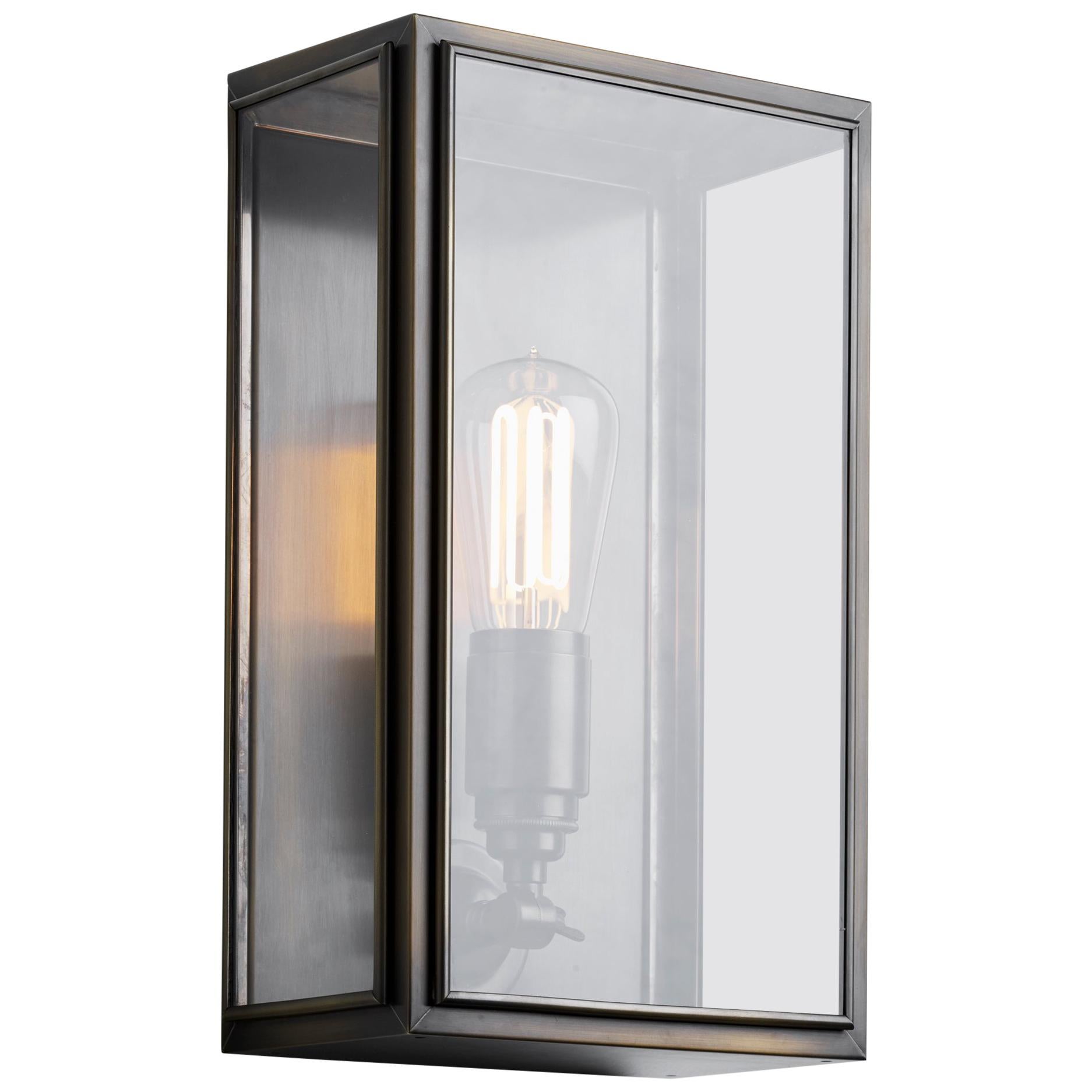 Tekna Essex-C Wall Light with Dark Bronze Finish and Clear Glass For Sale