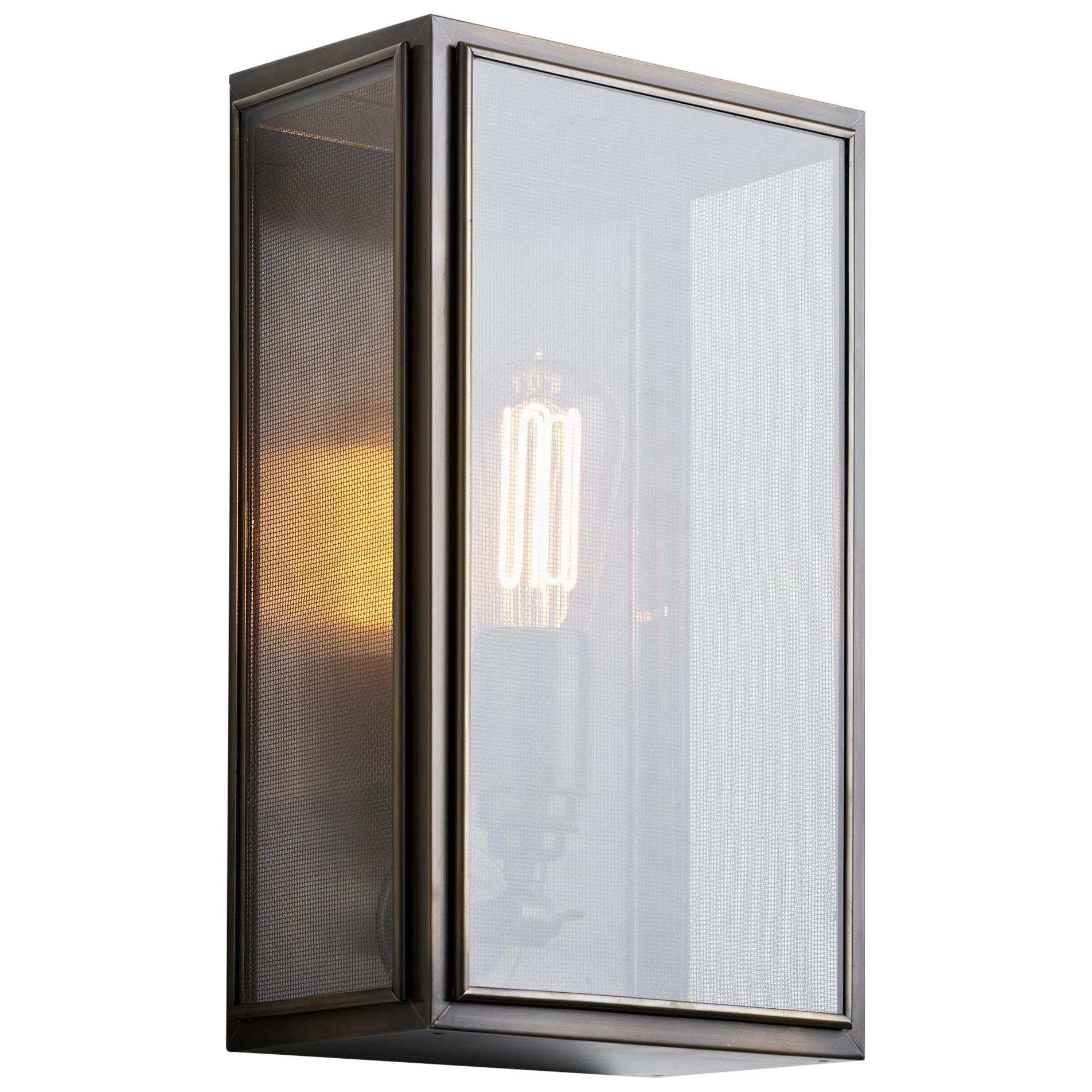 Tekna Essex Gauze-C Wall Light with Dark Bronze Finish and Clear Glass For Sale