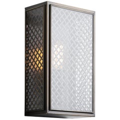 Applique Mesh-C Tekna Essex avec finition bronze foncé et verre transparent