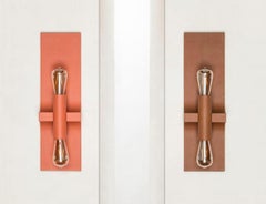 Tekna Gio Bagnara Walcott Doppel-Wandleuchte mit Mango-orange-Finish