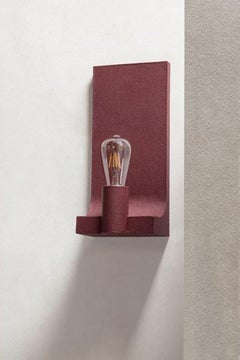 Tekna Gio Bagnara Walcott Wandleuchte aus Nussbaumholz mit Bordeaux-Finish