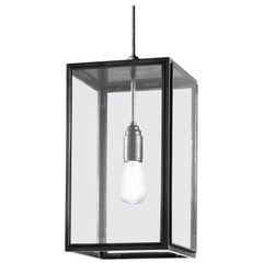 Tekna Ilford C-Pendant-Leuchte, geschlossene Platte und Klarglas in Dunkelbronze-Finish