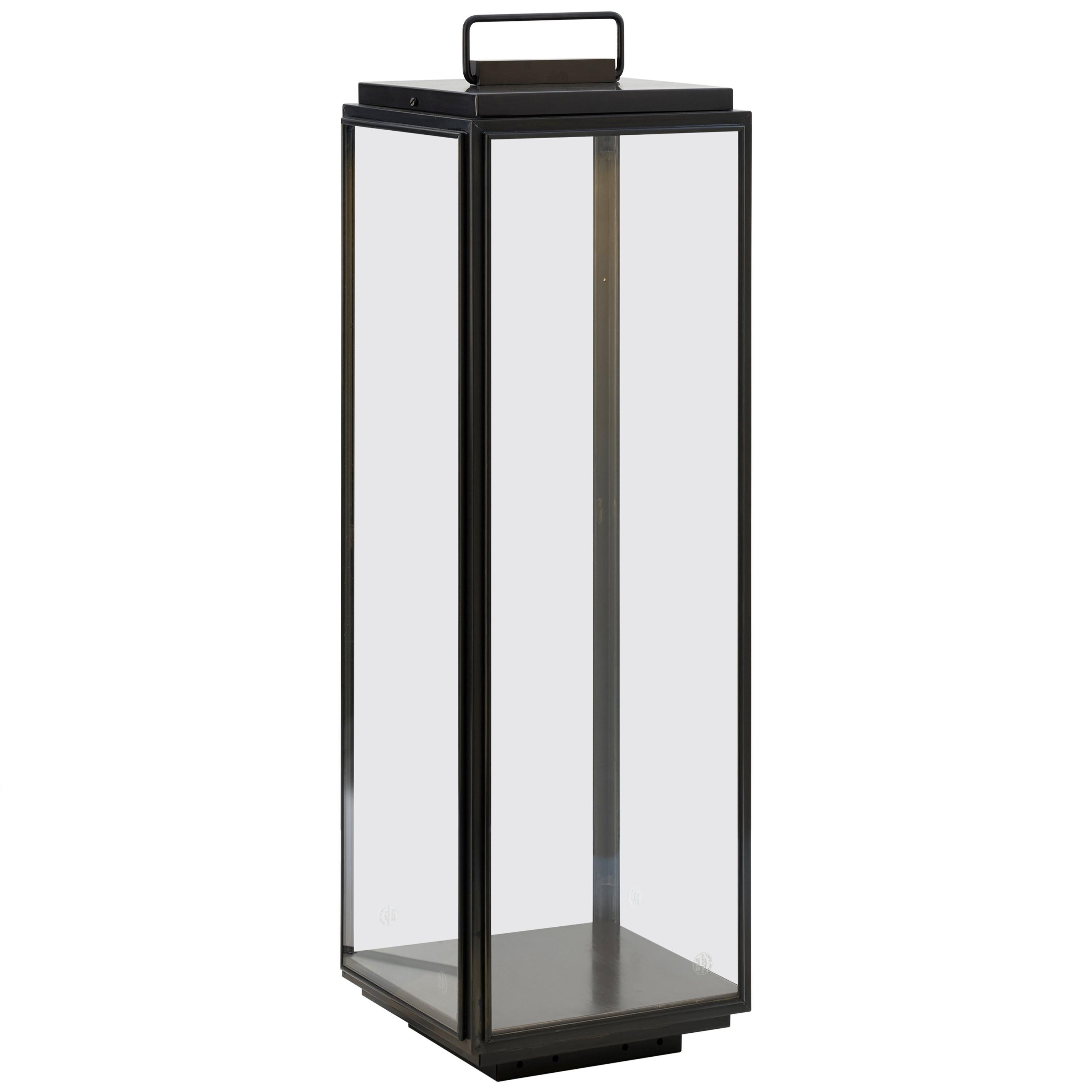 Tekna Ilford Extra Large Floor Lamp with Dark Bronze Finish and Clear Glass