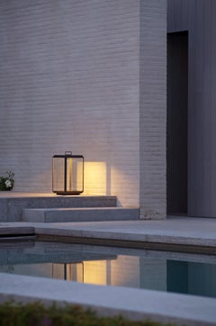 Tekna Ilford Floor Light on Foot with Dark Bronze Finish and Clear Glass