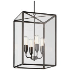 Tekna Ilford Large-C Pendant Light with Dark Bronze Finish and Clear Glass