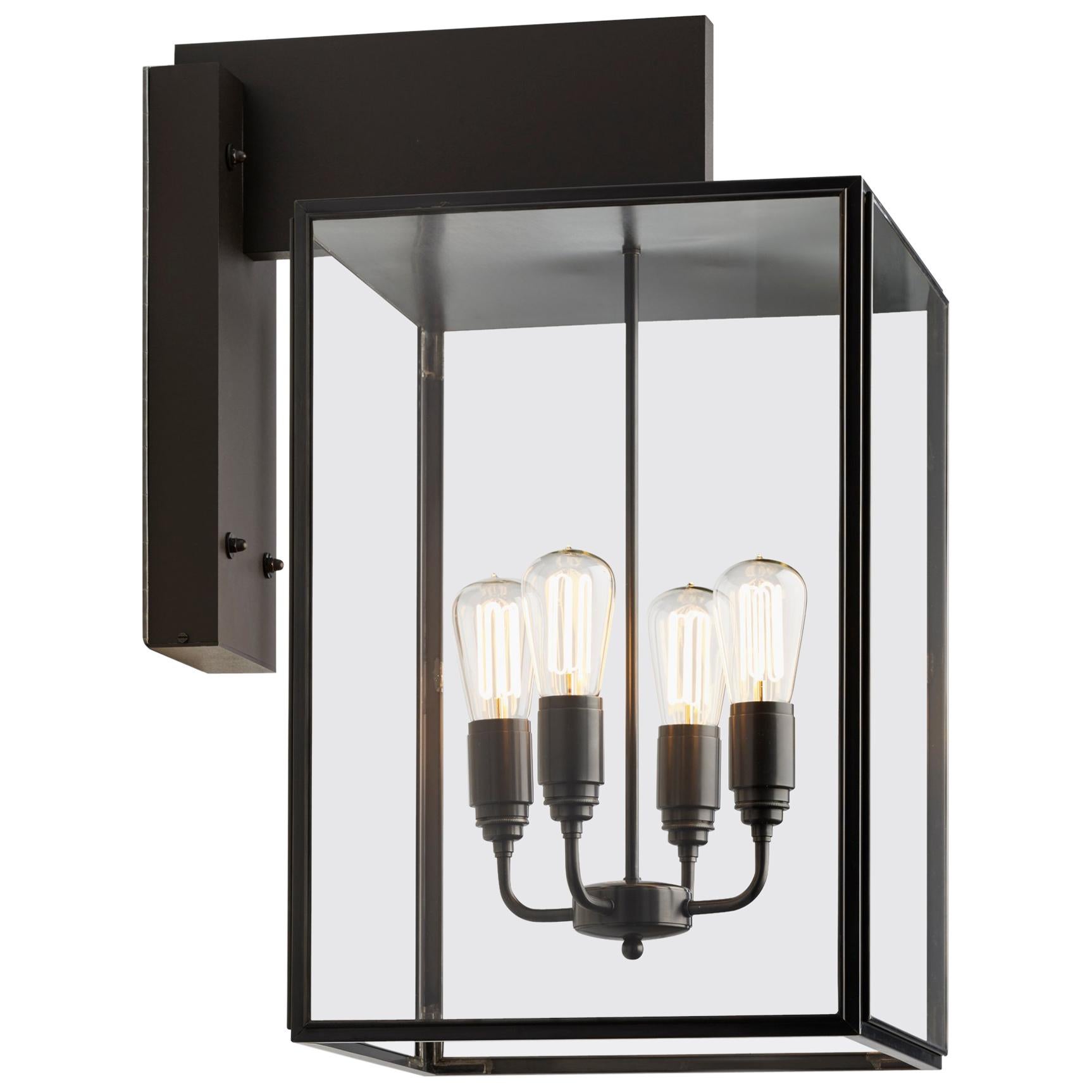 Tekna Ilford Large-C Wall Light with Dark Bronze Finish and Clear Glass For Sale