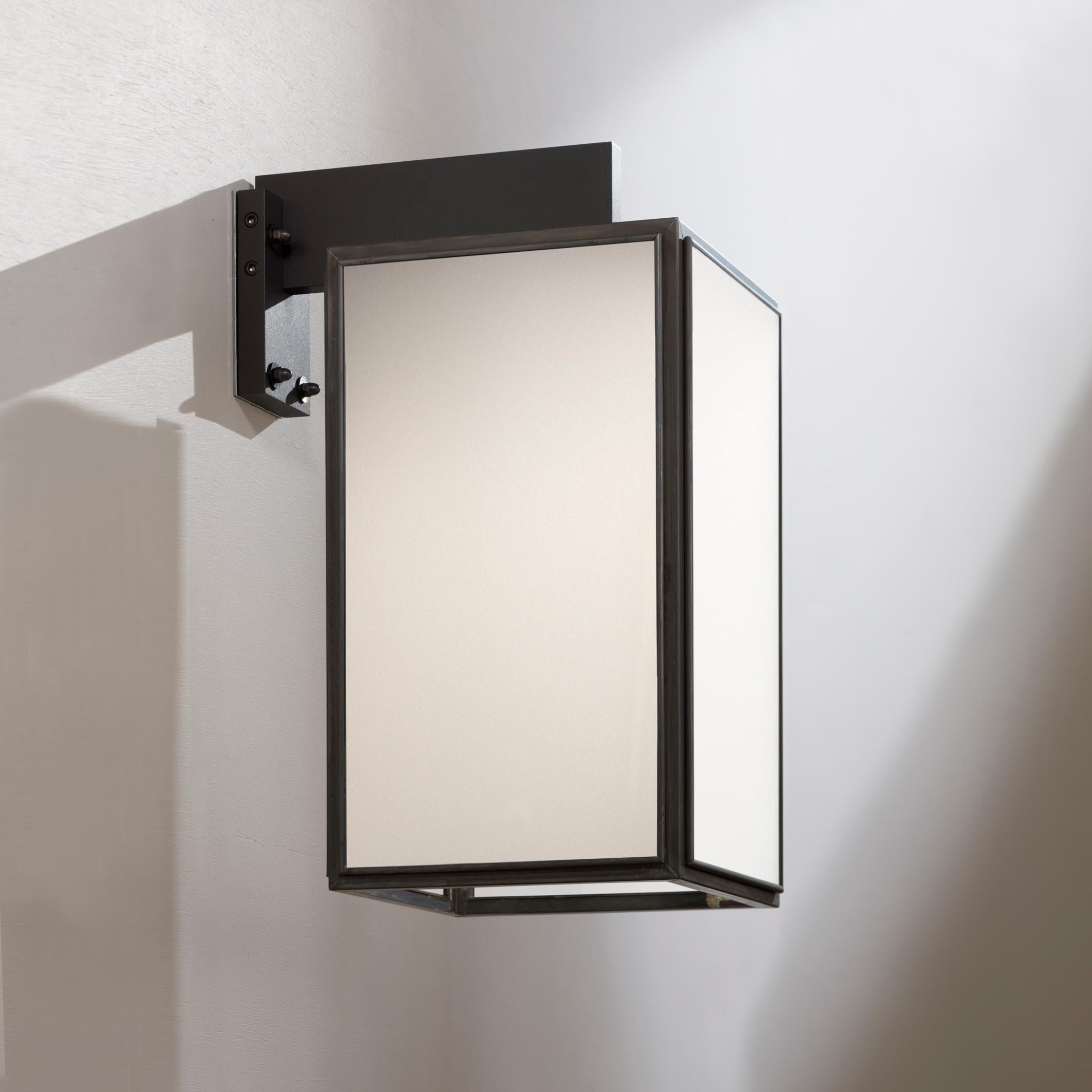 Tekna Ilford Wall-C Wall Light with Dark Bronze Finish and Frosted Glass In New Condition For Sale In New York, NY