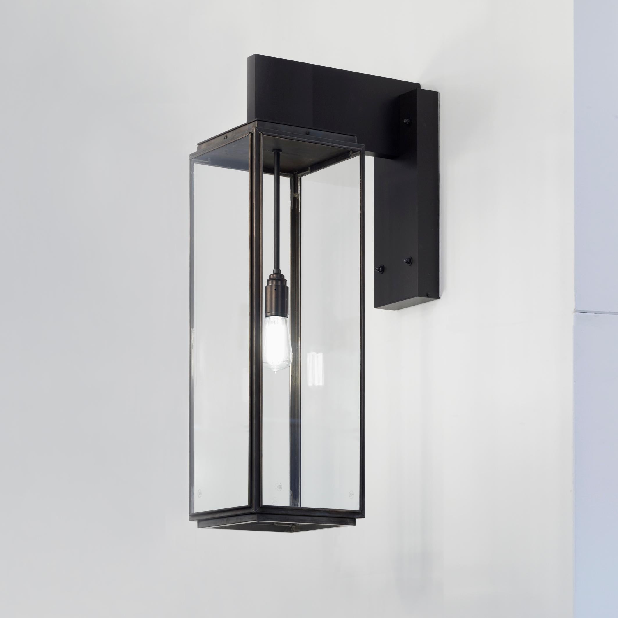 Tekna Ilford Wall Light on Bracket 700 with Dark Bronze Finish and Clear Glass For Sale 1