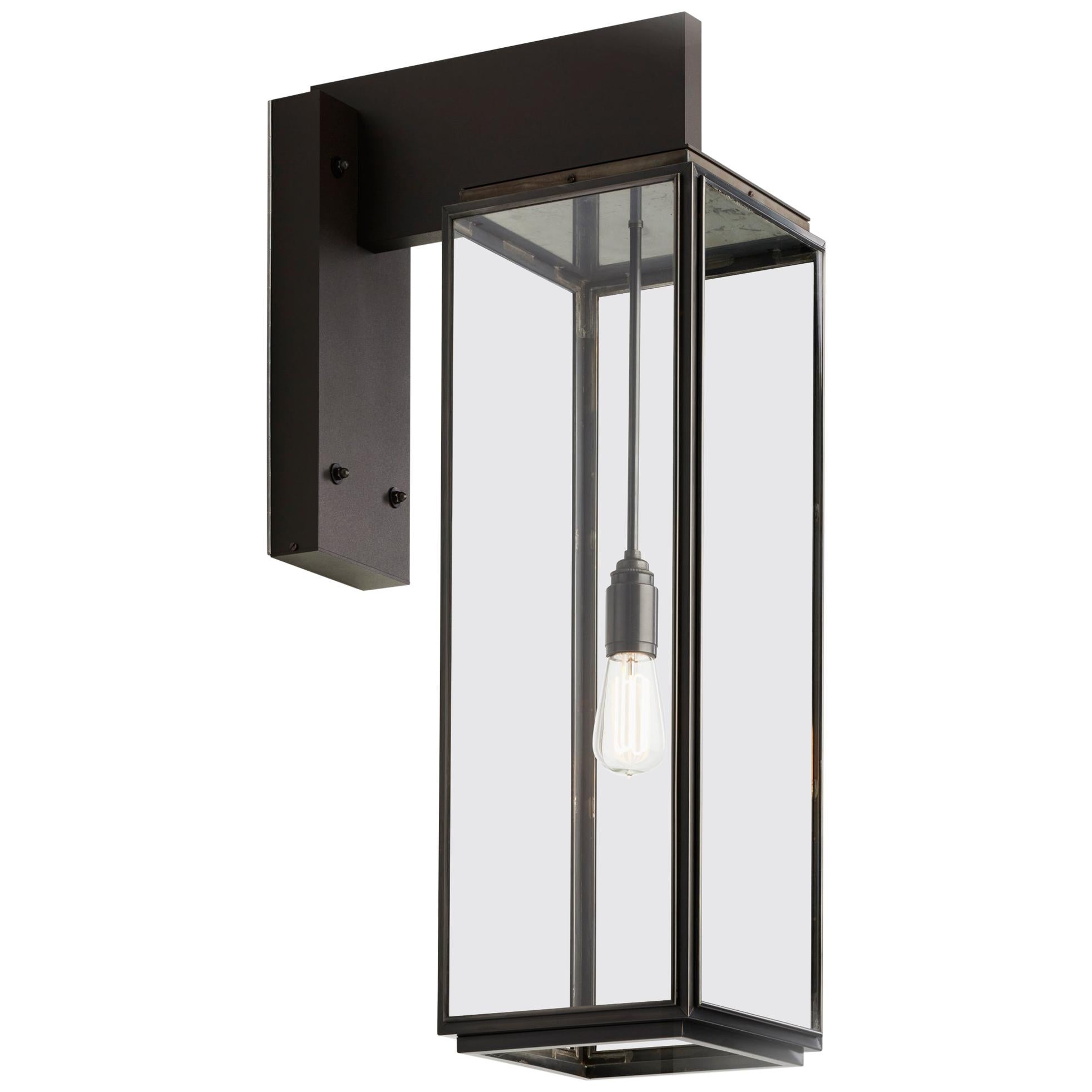 Tekna Ilford Wall Light on Bracket 700 with Dark Bronze Finish and Clear Glass For Sale