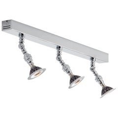Tekna Lilley Rail LED 600mm Light with Three Spot Lights in Polished Chrome