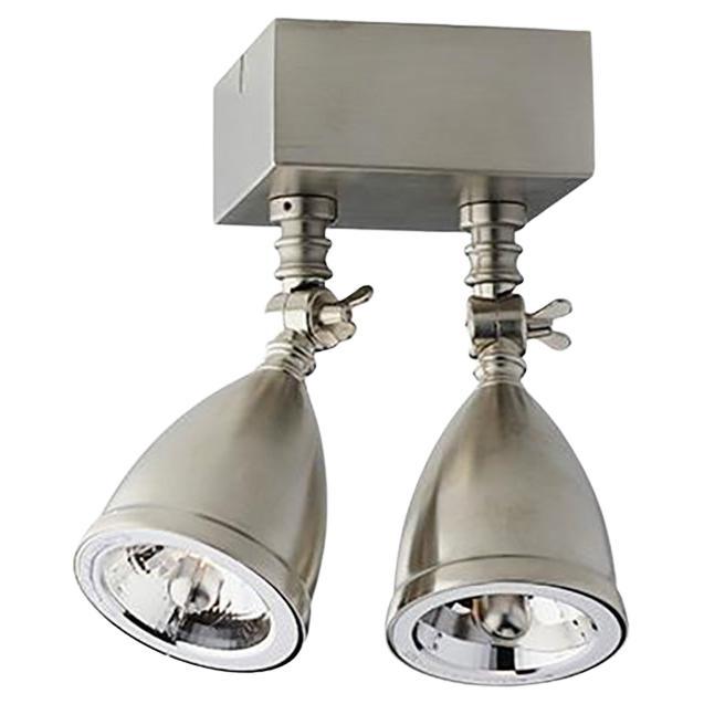 Tekna Lilley Shade Twin Recessed LED Light with Brushed Nickel Finish