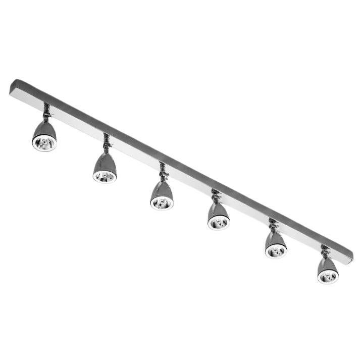 Tekna Lilley Shaded Rail LED 1500mm con sei luci spot, cromo lucido in vendita