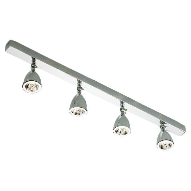 Tekna Lilley Shaded Rail LED 900mm Leuchte mit vier Spot Lights, poliertes Chrom
