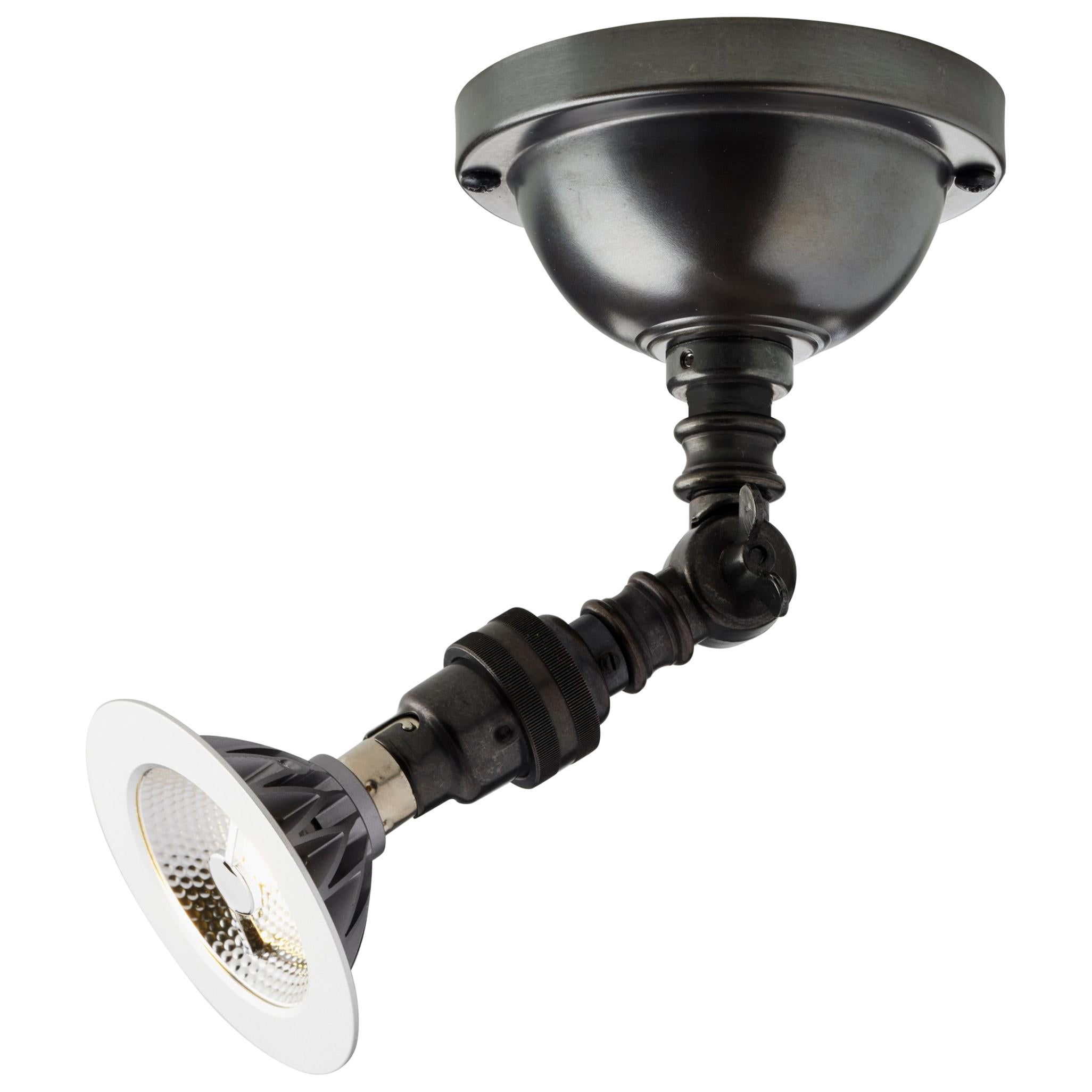 Tekna Lilley Spot on Box LED Light with Dark Bronze Finish For Sale