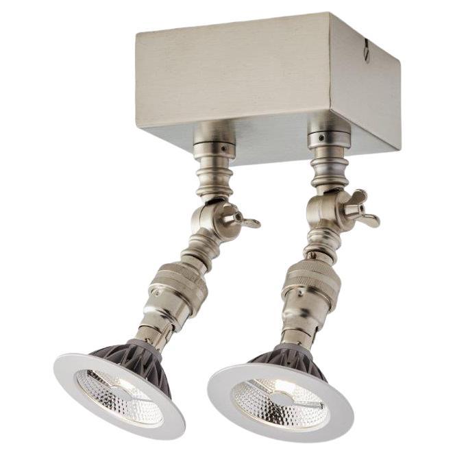 Tekna Lilley Spot Twin Halogen Spot Light with Brushed Nickel
