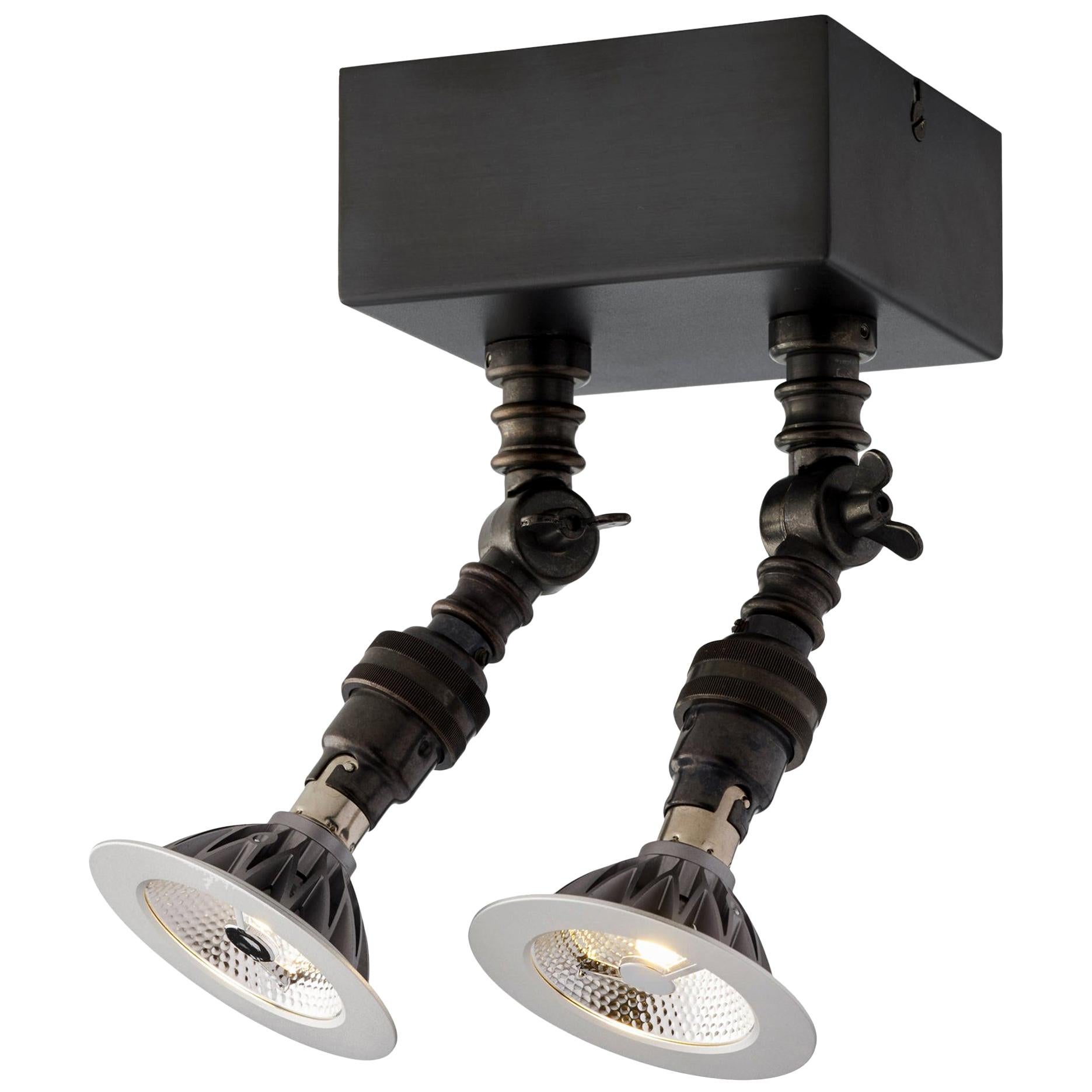 Tekna Lilley Spot Twin Halogen Spot Light with Polished Nickel