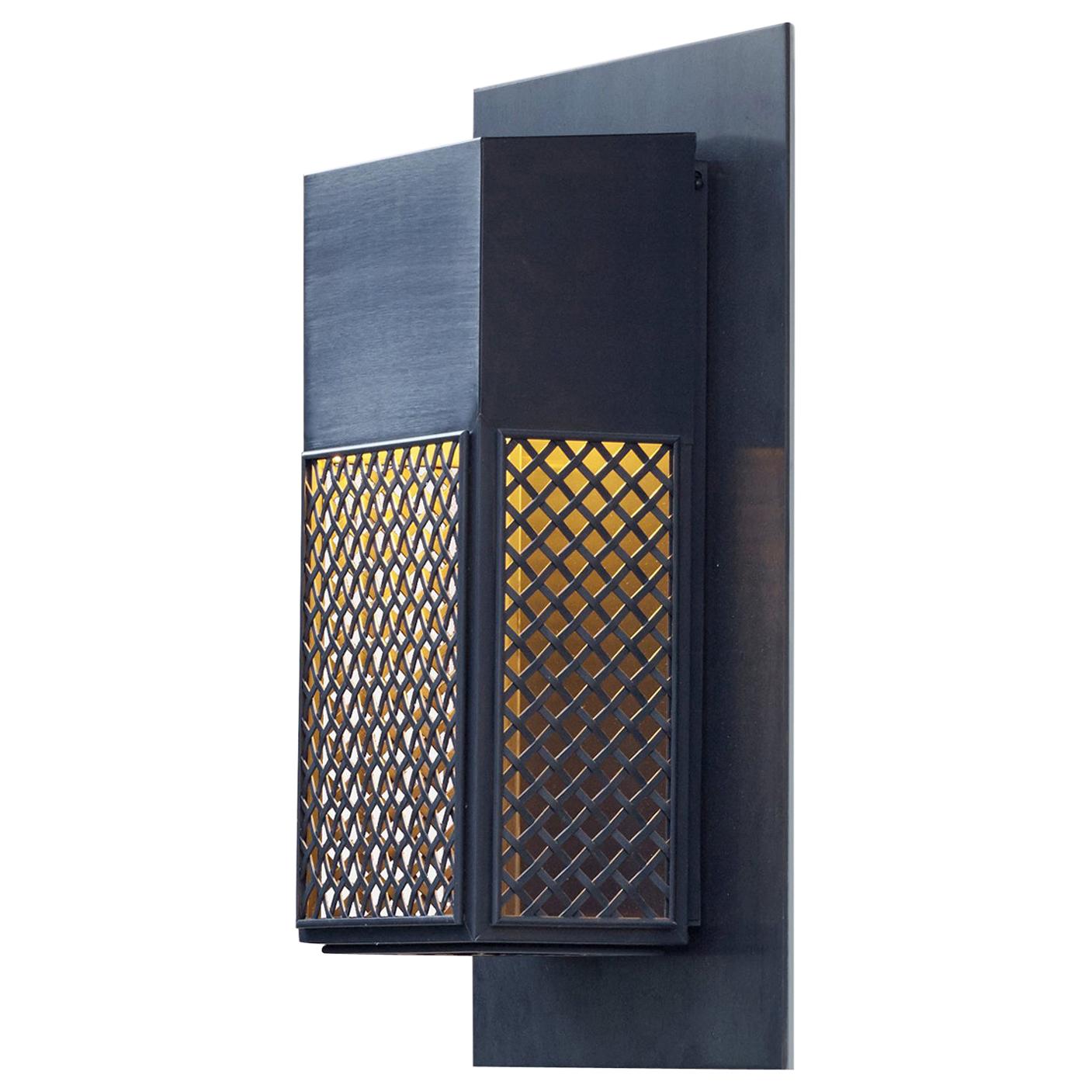 Tekna Maddox Wall Light with Dark Bronze Finish and Optional Wall Plate 