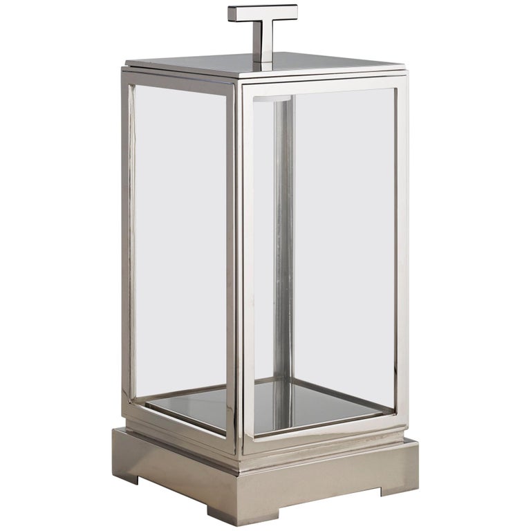 Tekna Minor Rechargeable Table Lamp With Polished Nickel Finish And Tekna Minor Rechargeable Table Lamp With Polished Nickel Finish And Clear Gl For