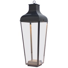 Tekna Montrose Floor Lantern with Dark Bronze Finish and Clear Glass