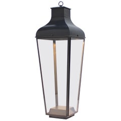 Tekna Montrose Floor Lantern with Dark Bronze Finish and Clear Glass