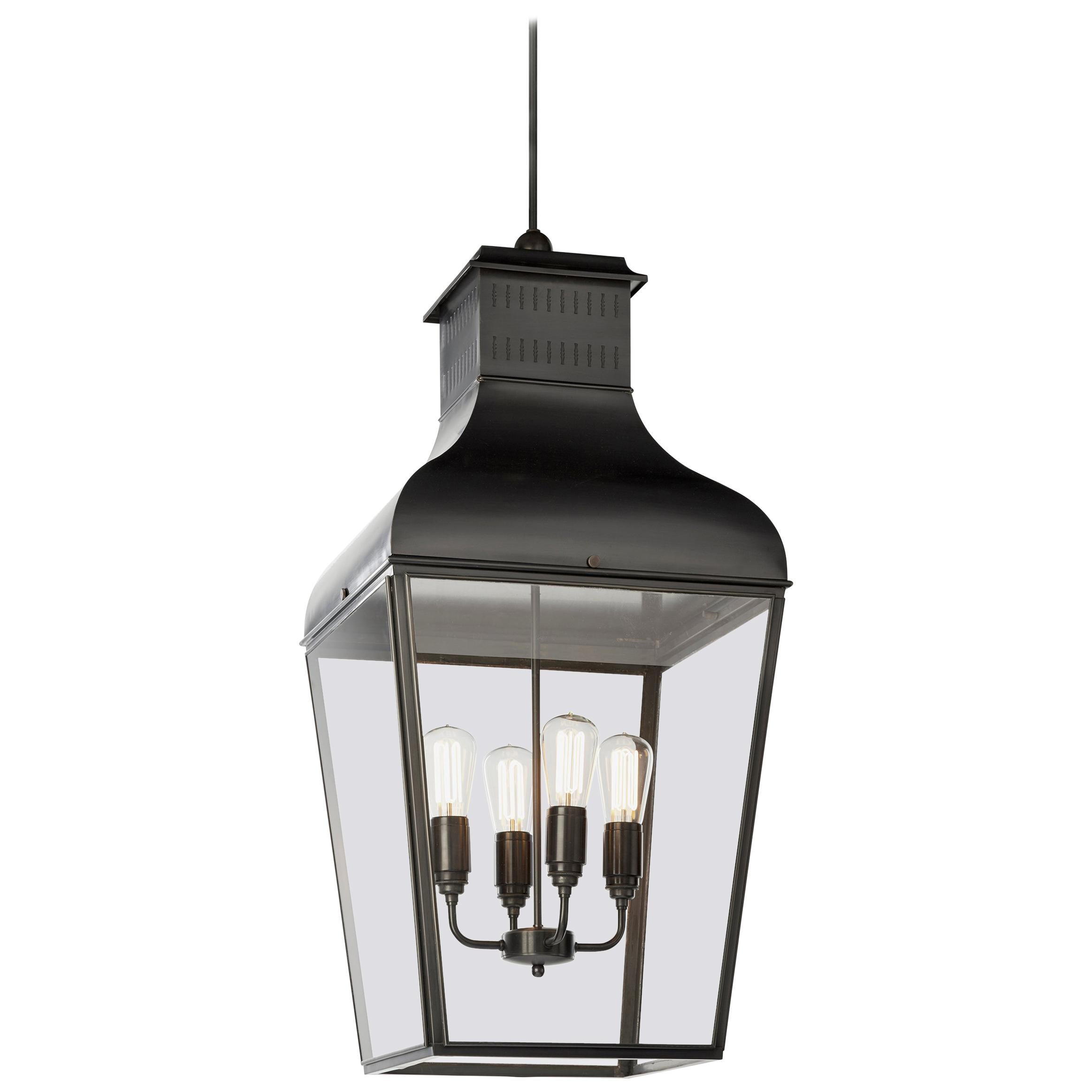 Tekna Montrose Large-C Pendant Light with Dark Bronze Finish and Clear Glass For Sale