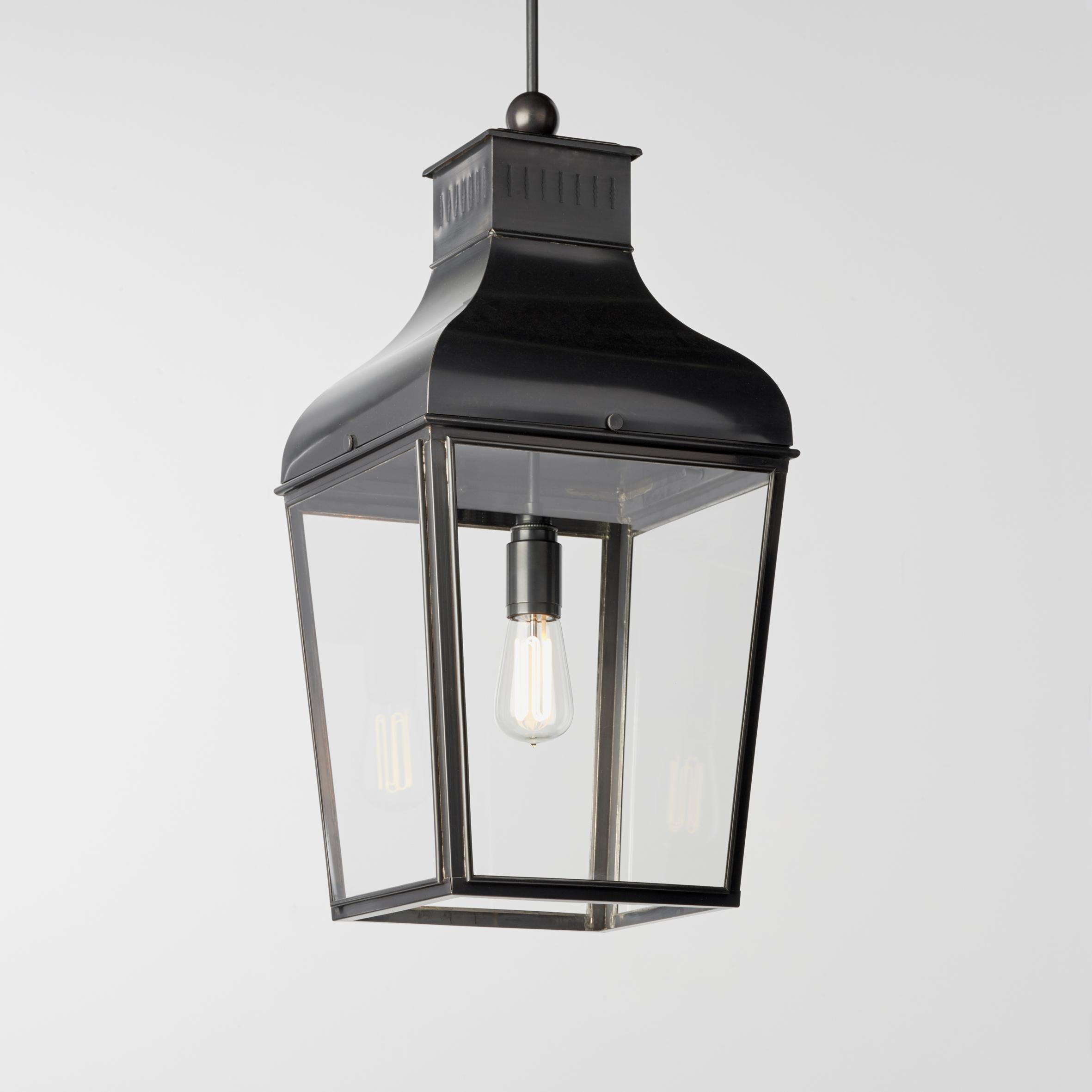 Modern Tekna Montrose LED Pendant Light with Dark Bronze Finish and Clear Glass For Sale