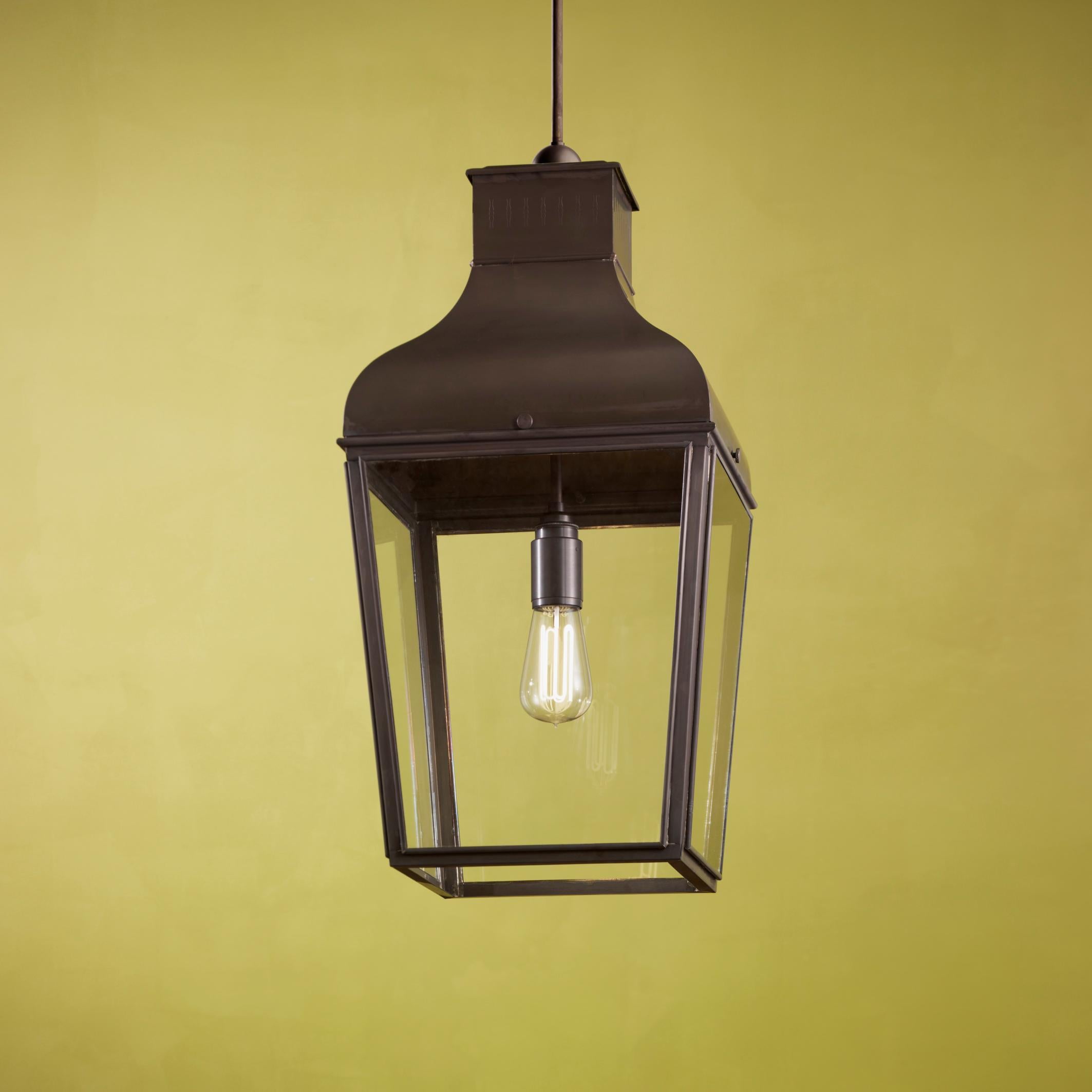 Belgian Tekna Montrose LED Pendant Light with Dark Bronze Finish and Clear Glass For Sale