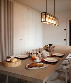 Tekna Portreath-C Chandelier with Dark Bronze Finish and Clear Glass