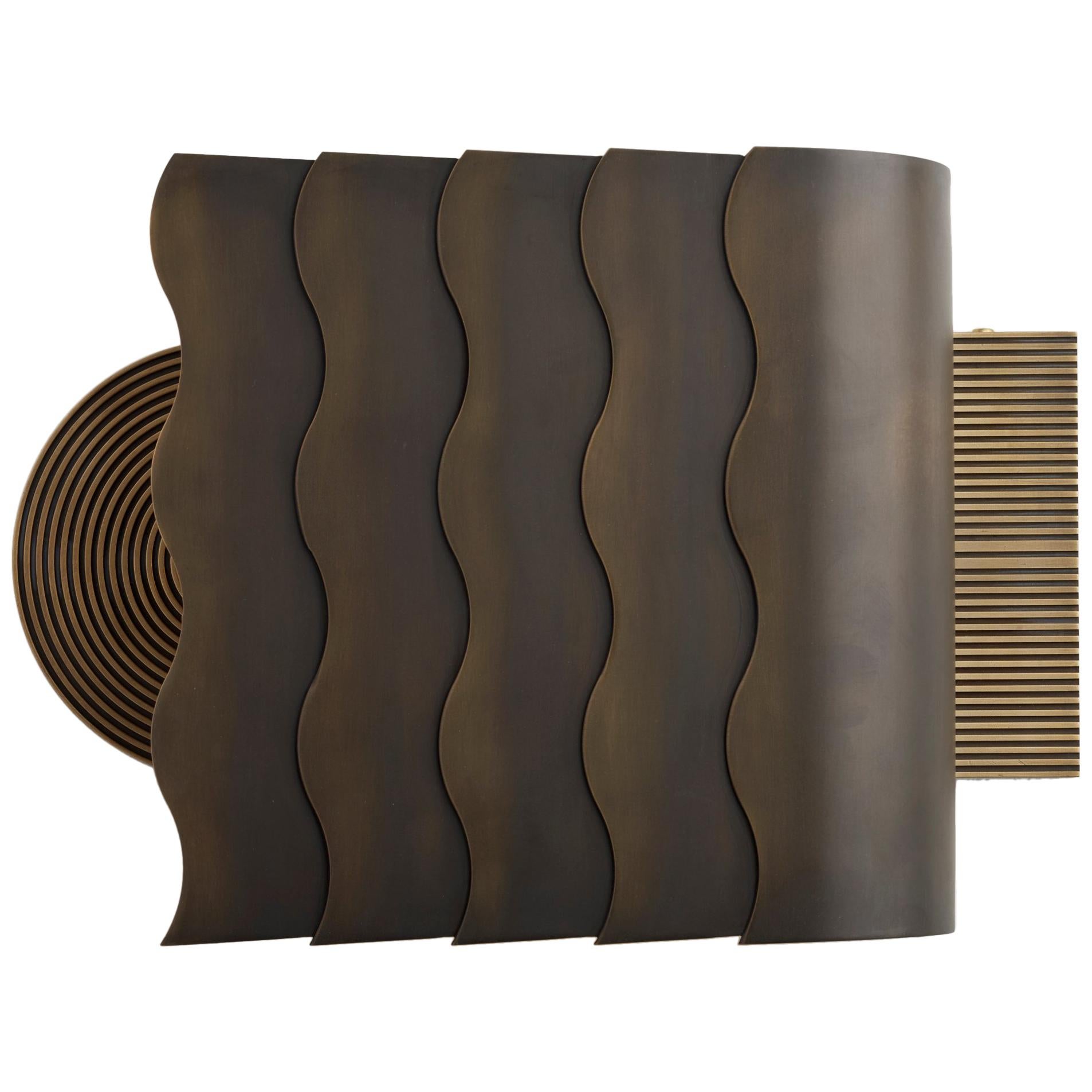 Tekna Sal Wall Light with Patinated Dark Brass Finish For Sale