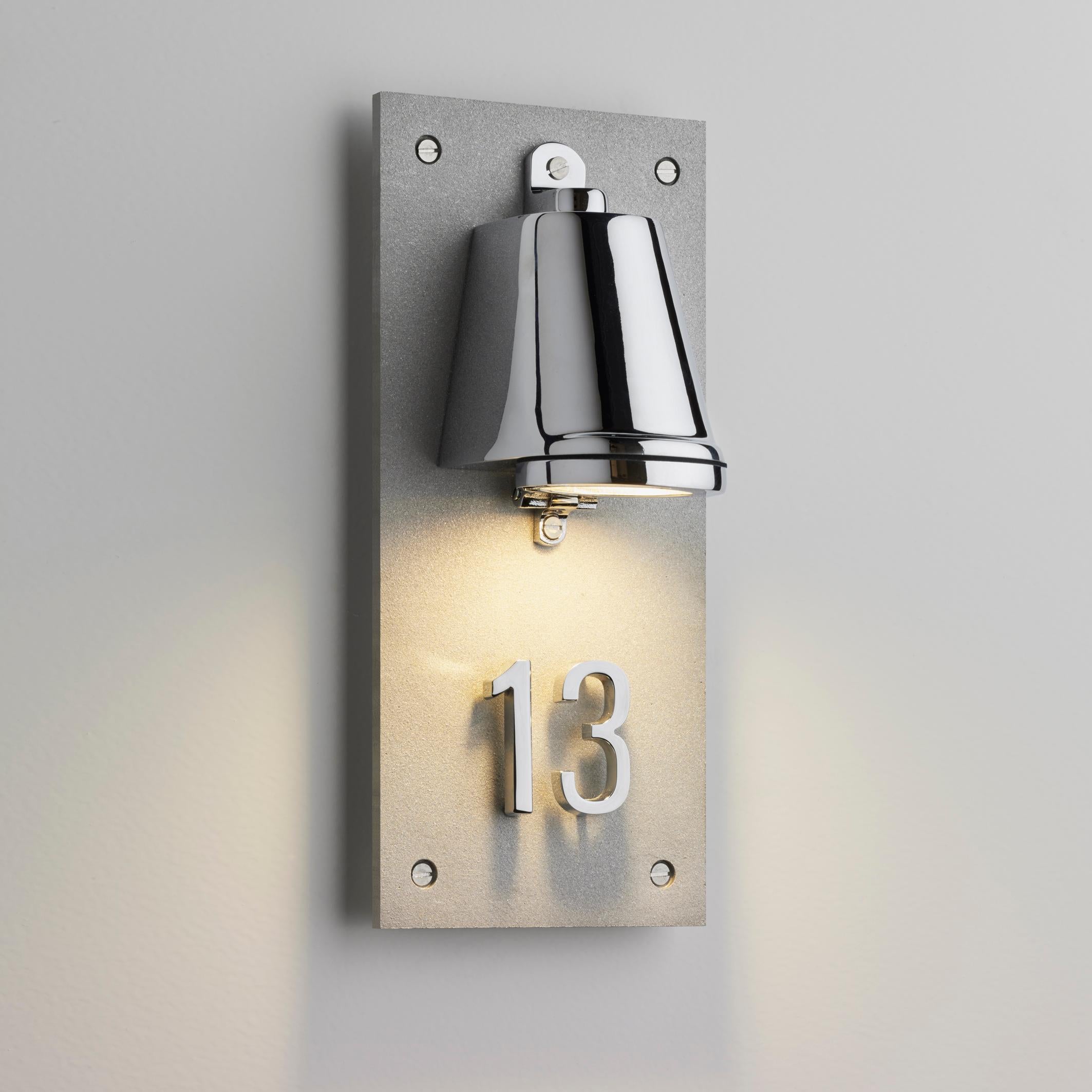 house number and light
