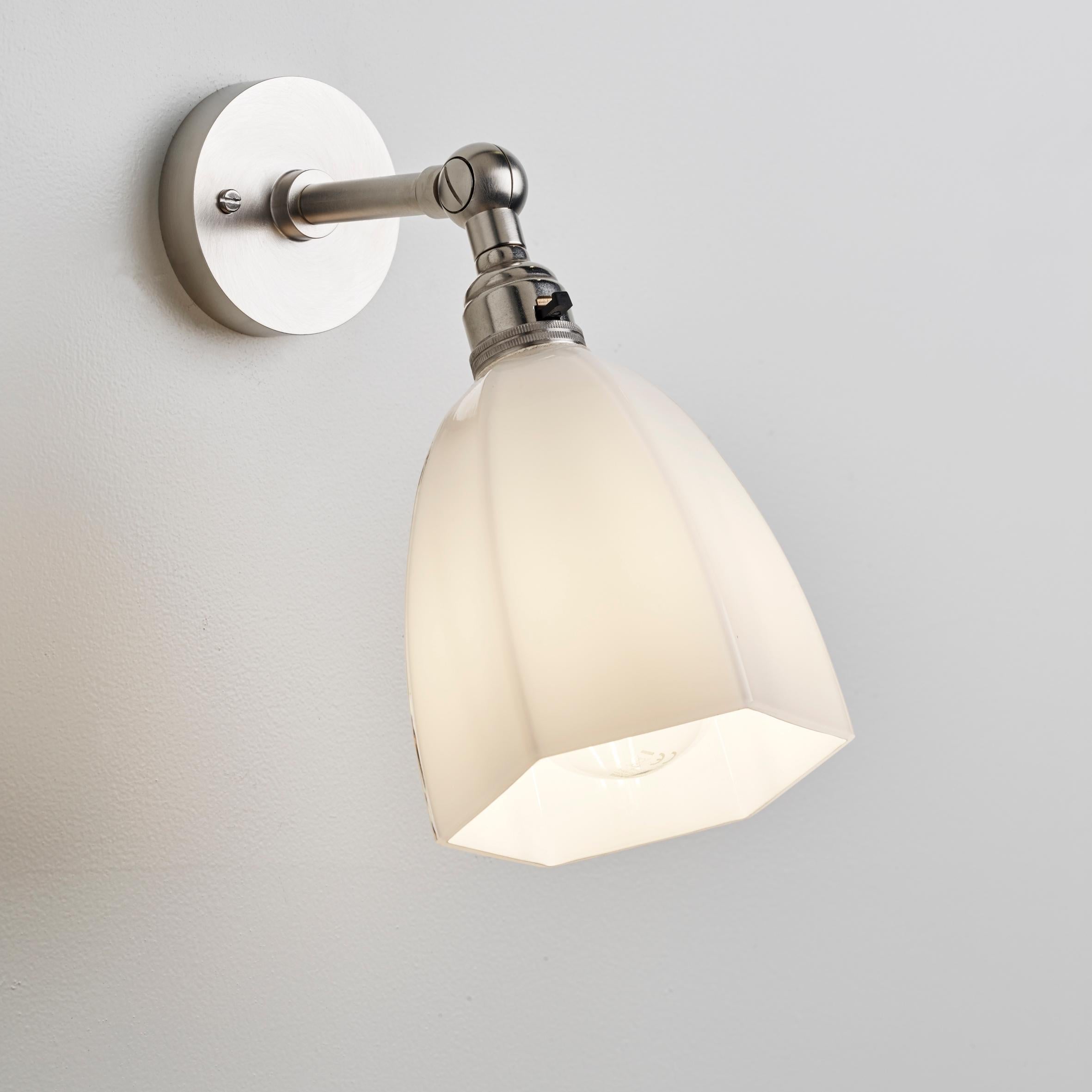 Modern Tekna Stiffkey Wall Light with Brushed Nickel Finish For Sale