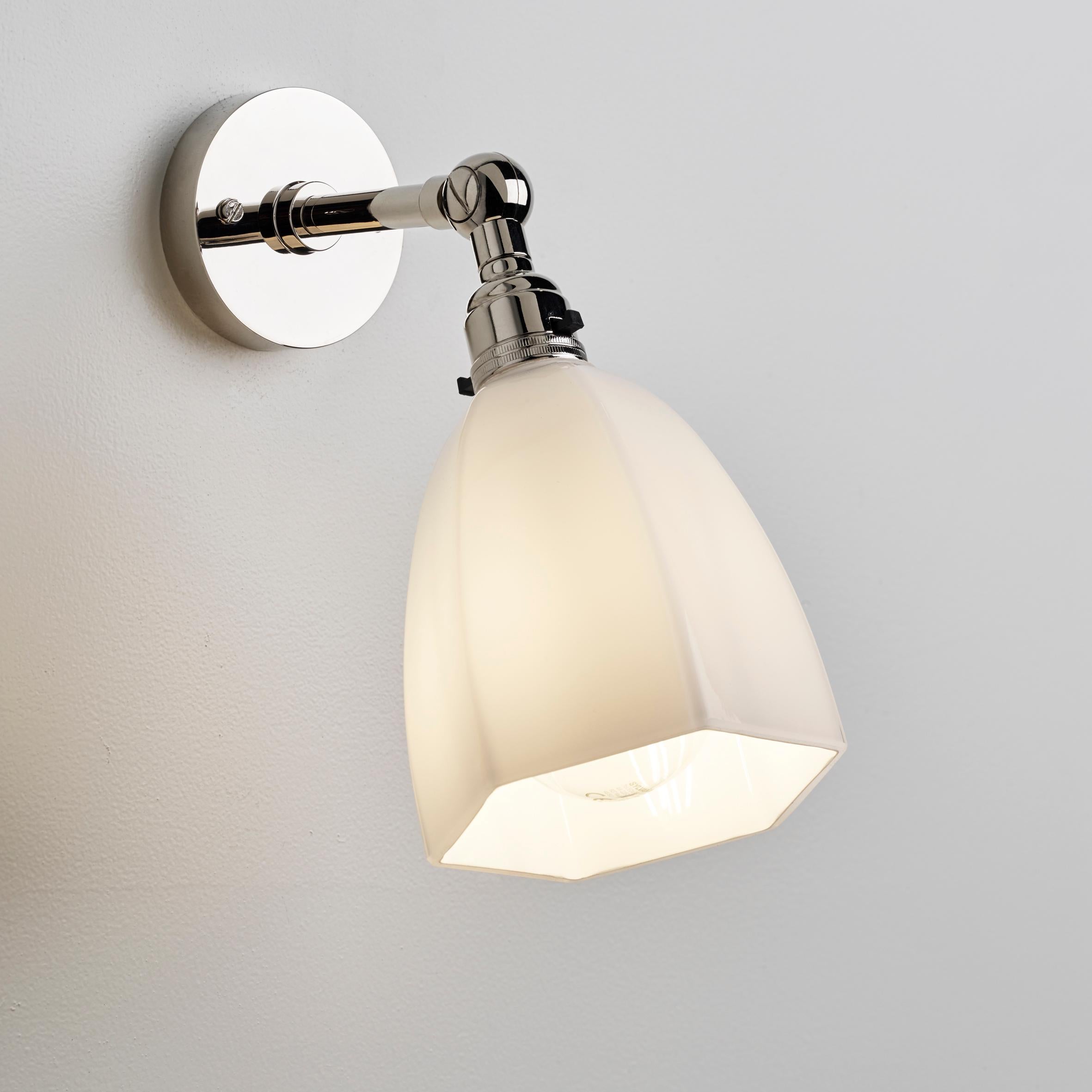 Belgian Tekna Stiffkey Wall Light with Brushed Nickel Finish For Sale