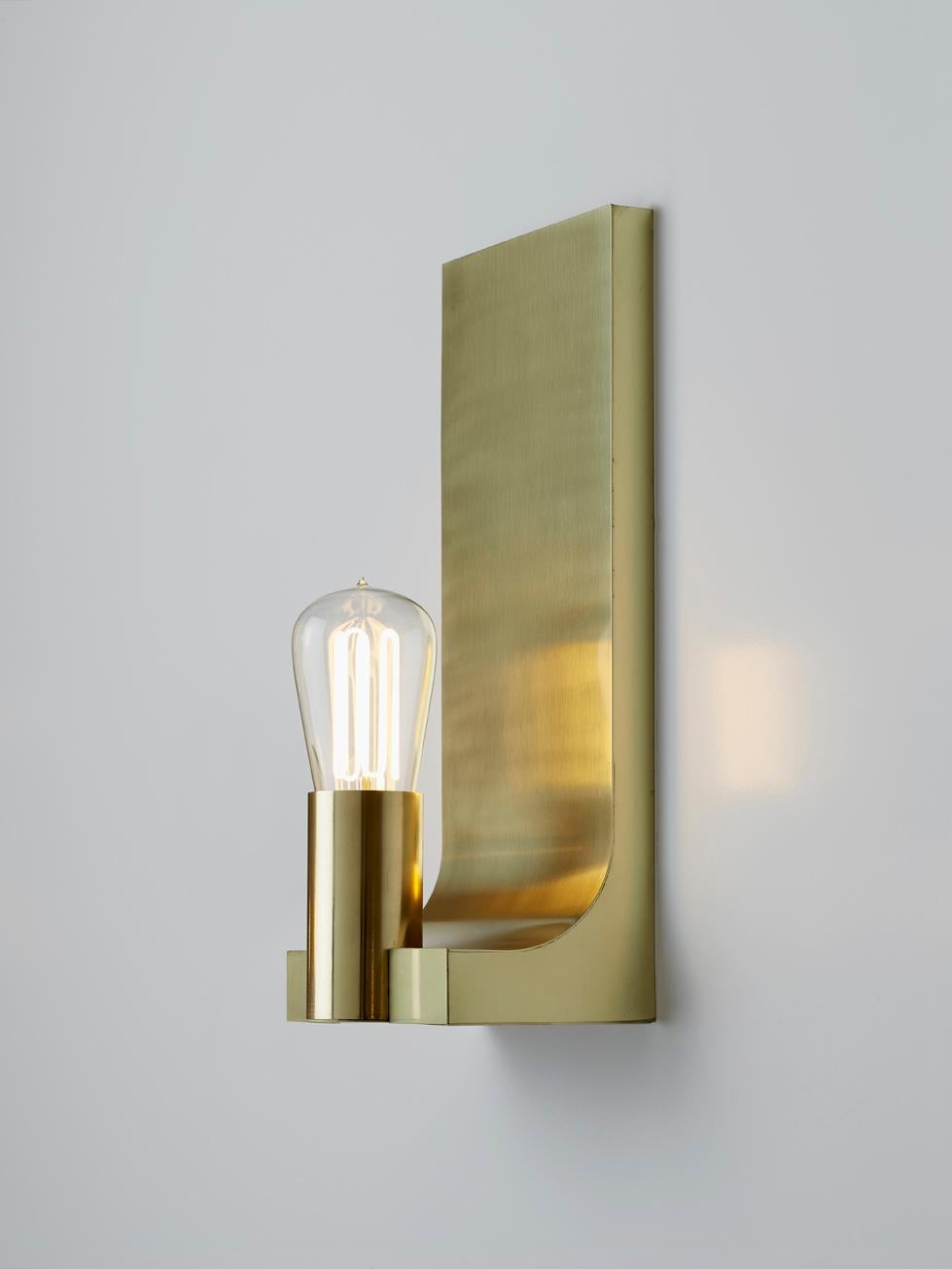 Tekna Walcott Wall Light with Sateen Brass Finish For Sale 1