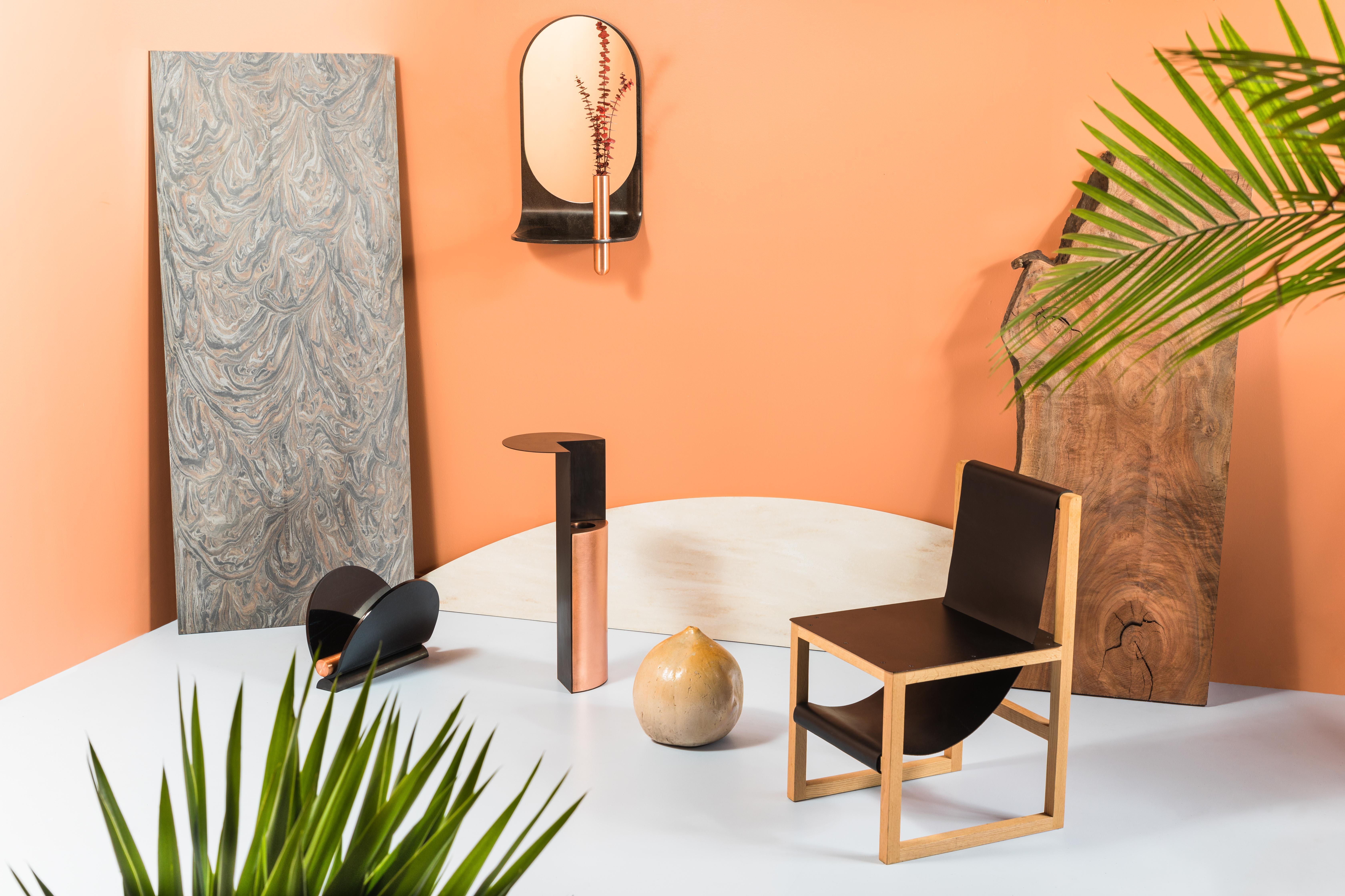 Tekton Chair in Oak and Italian Leather by Birnam Wood Studio 3